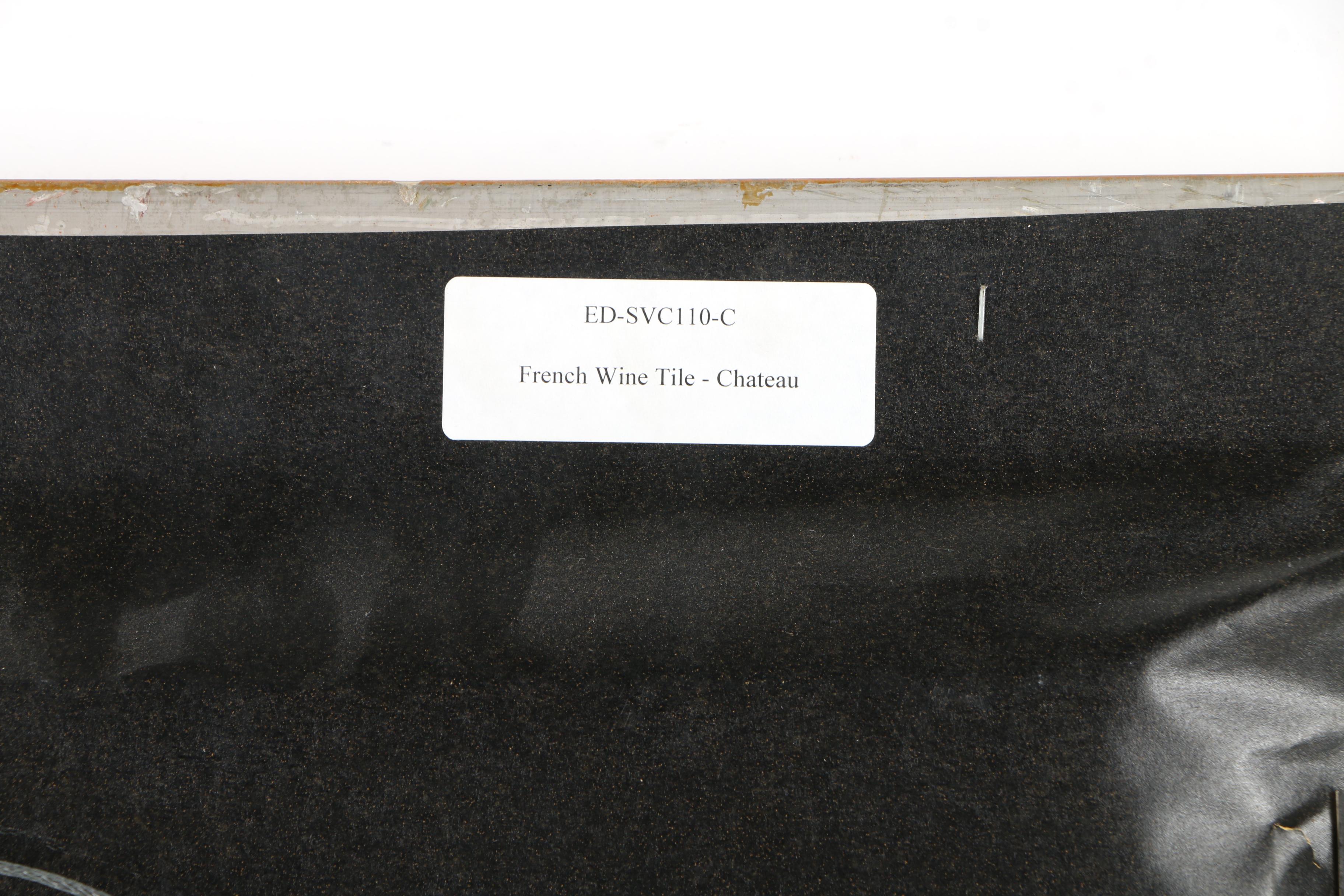 Set of Framed Wine Label Tile Transfers