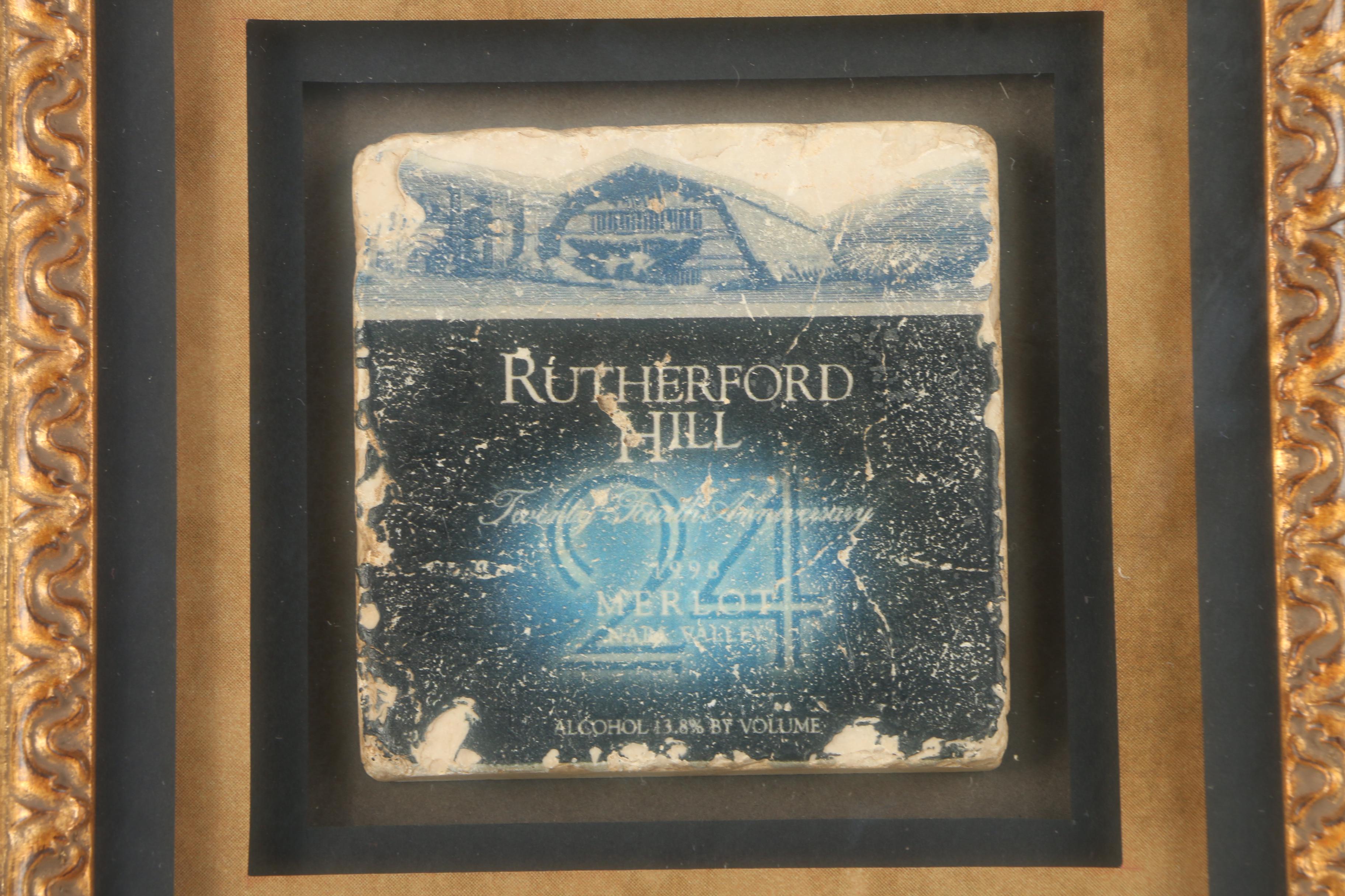 Set of Framed Wine Label Tile Transfers