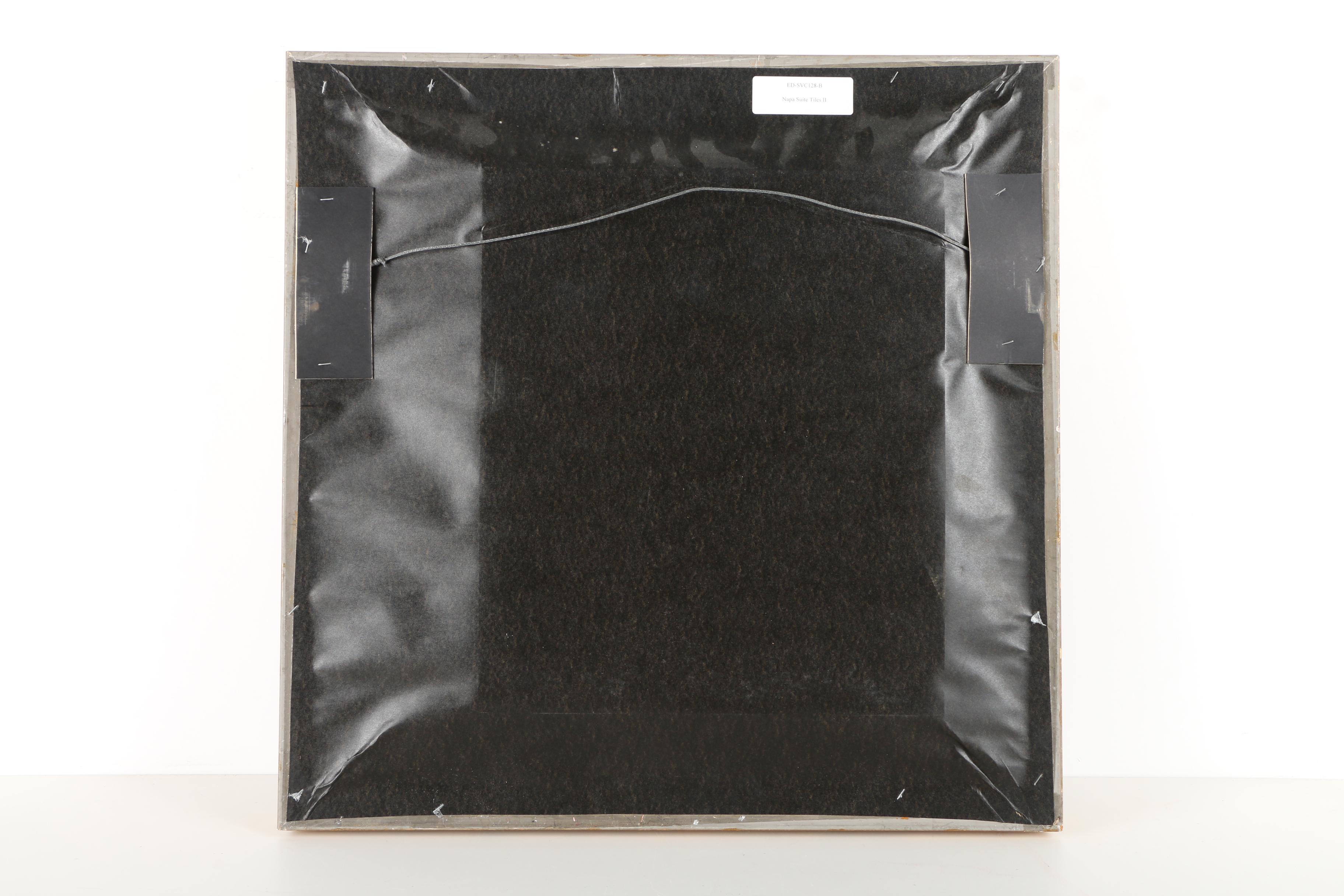 Set of Framed Wine Label Tile Transfers