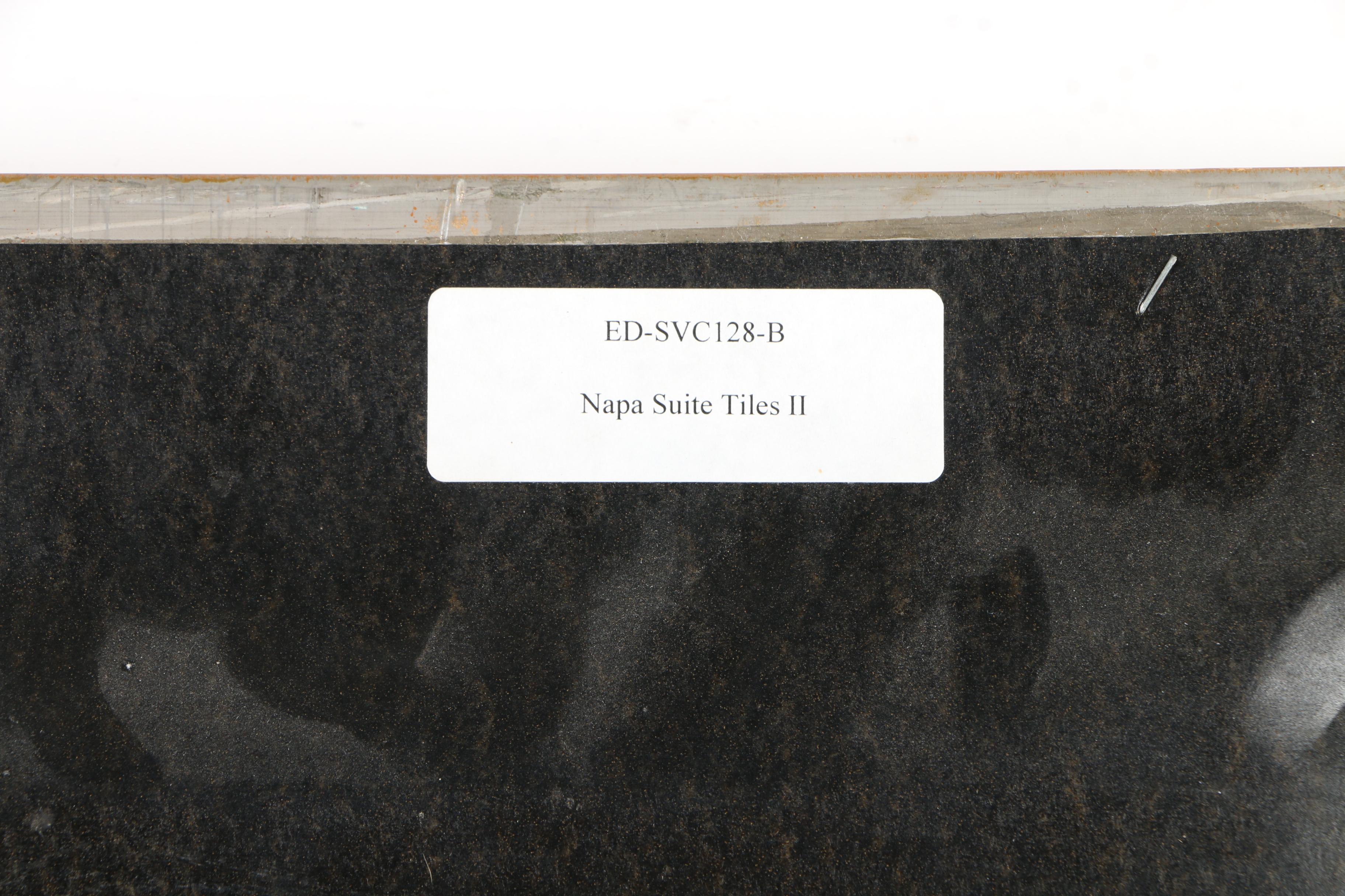 Set of Framed Wine Label Tile Transfers