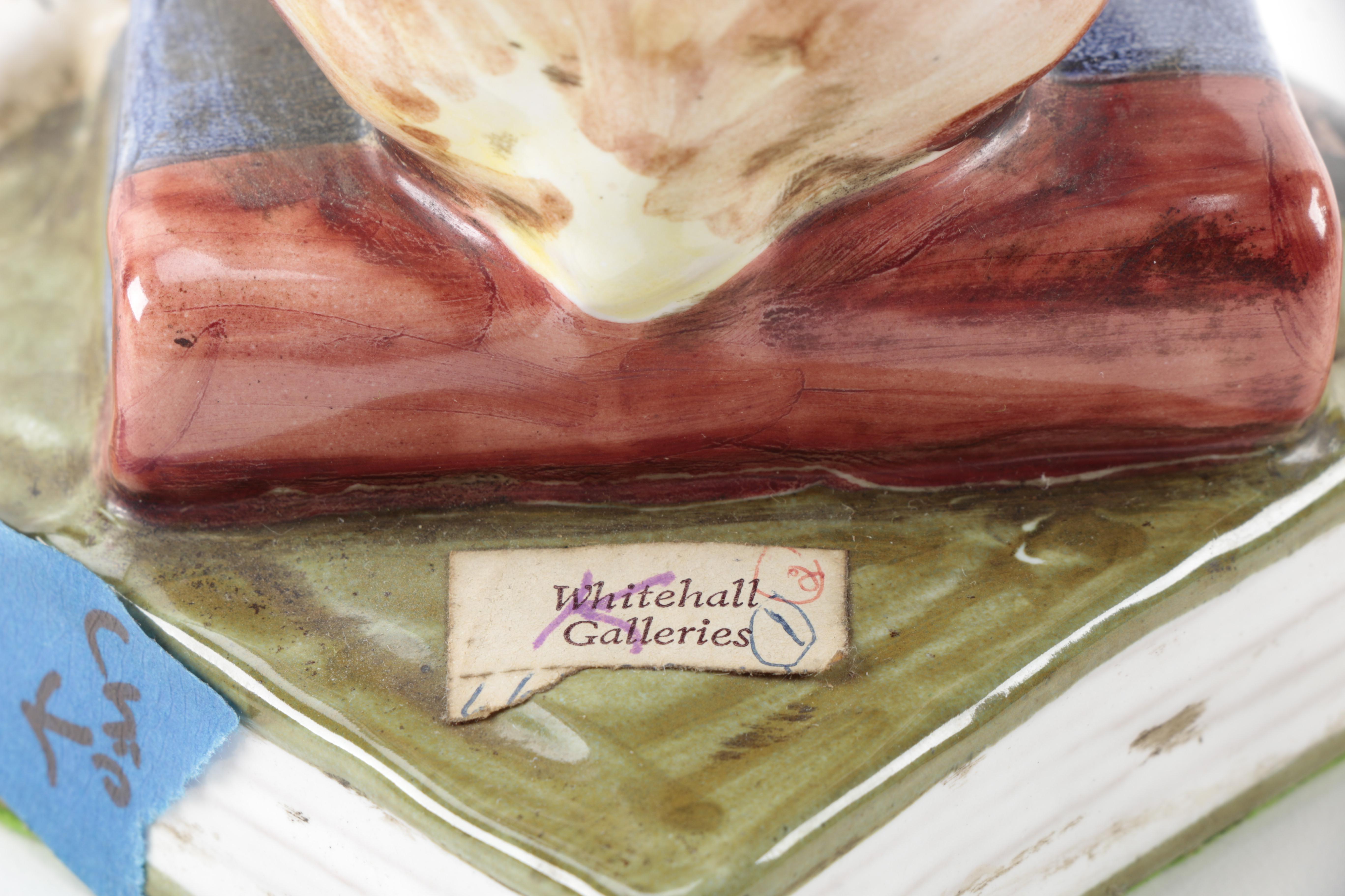 Italian Ceramic Reading Monkey Figurines