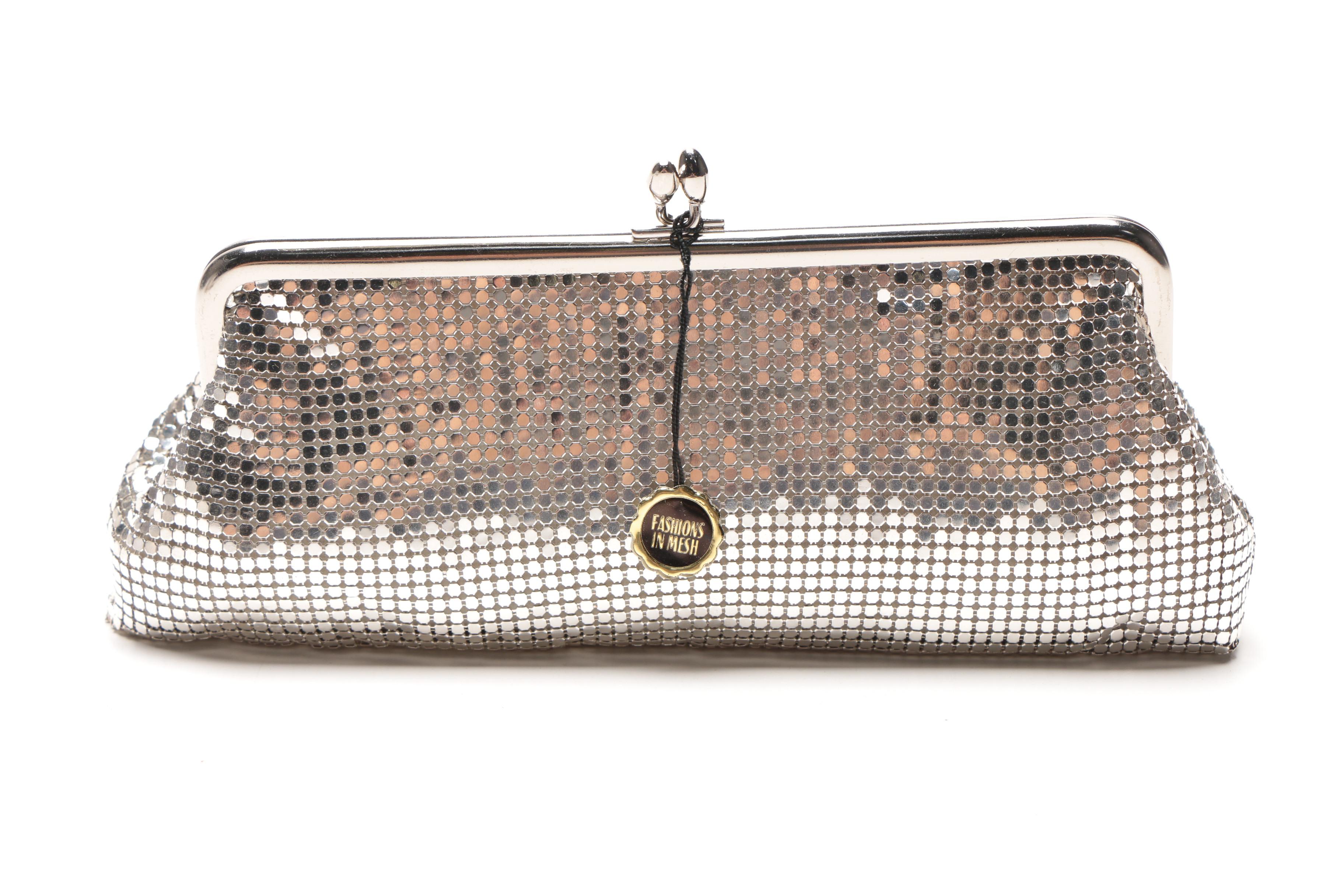 Metallic Mesh Clutch, Wallet and Coin Purse