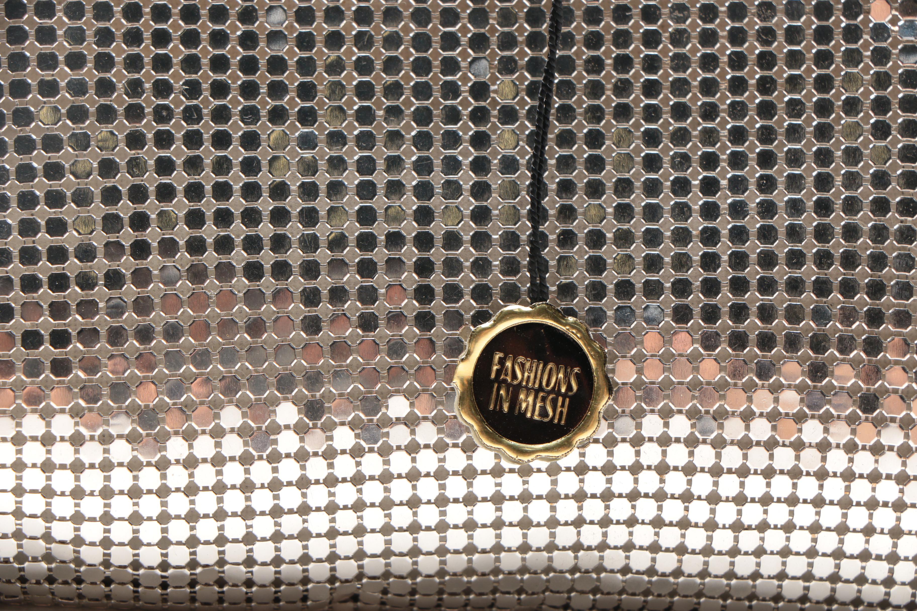 Metallic Mesh Clutch, Wallet and Coin Purse