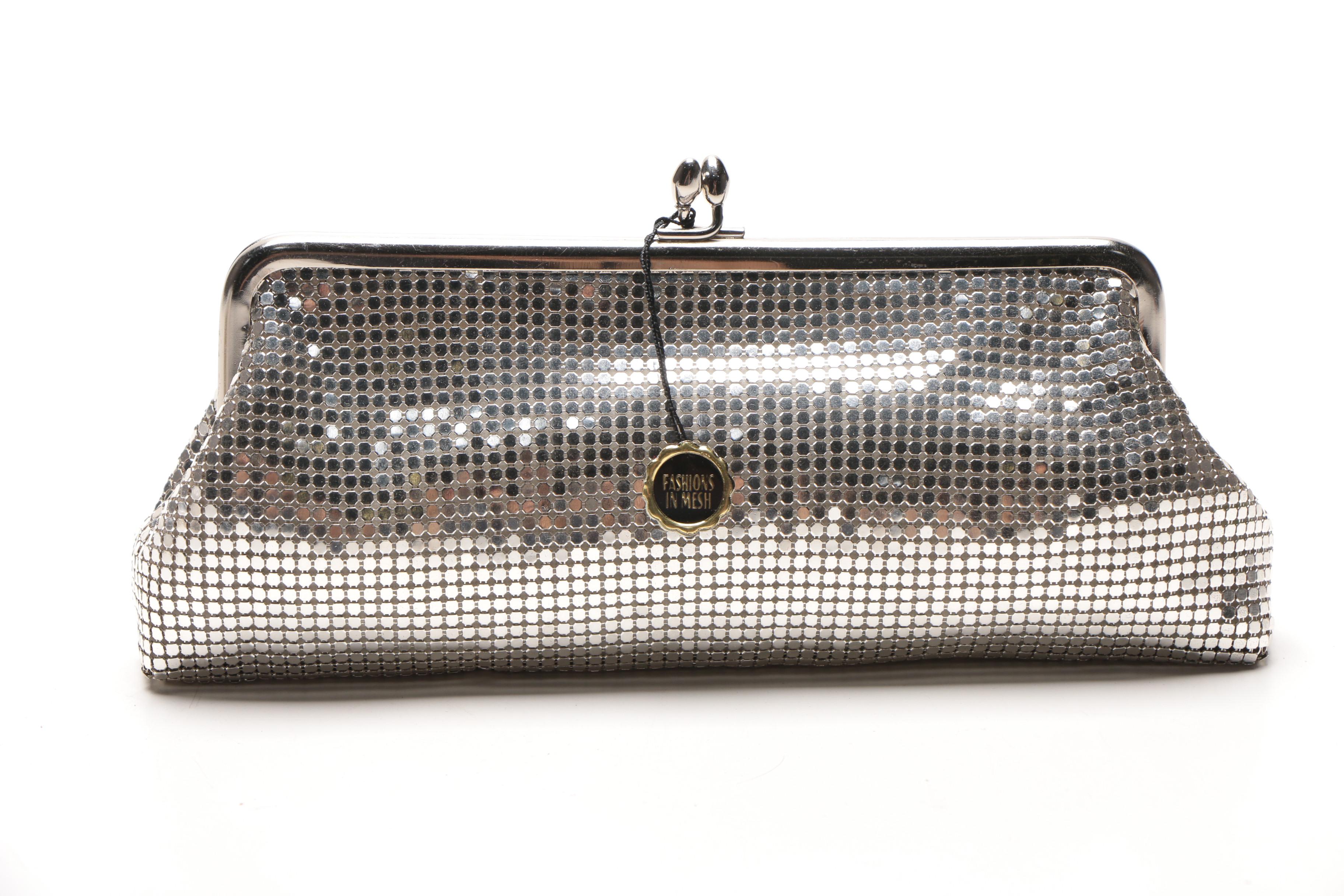 Metallic Mesh Clutch, Wallet and Coin Purse