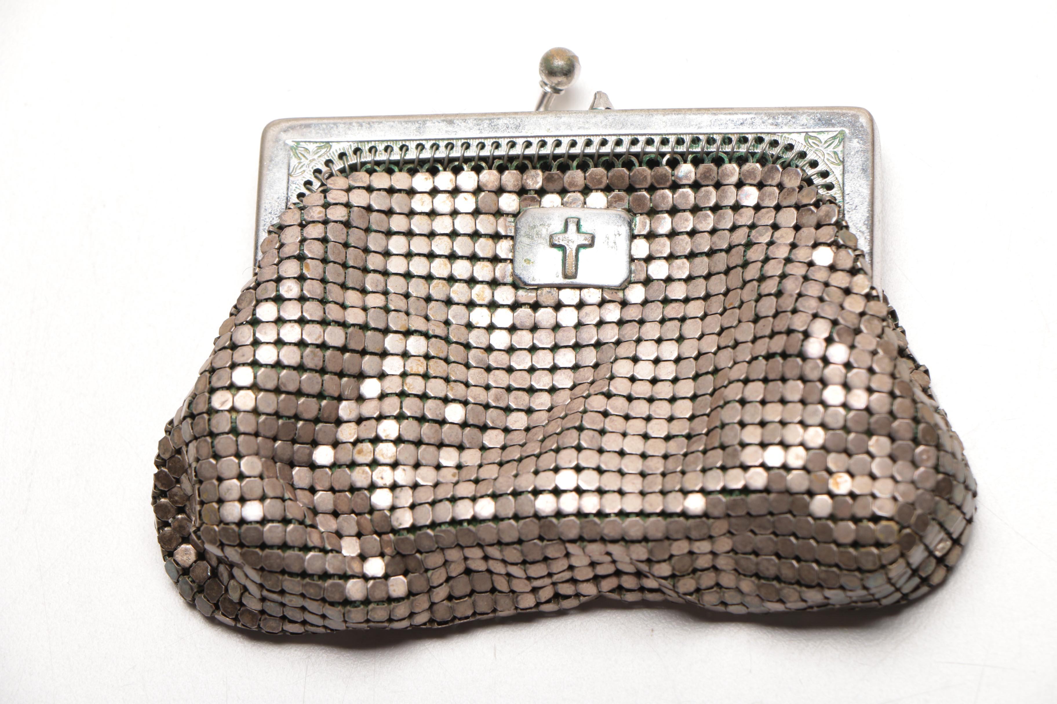Metallic Mesh Clutch, Wallet and Coin Purse
