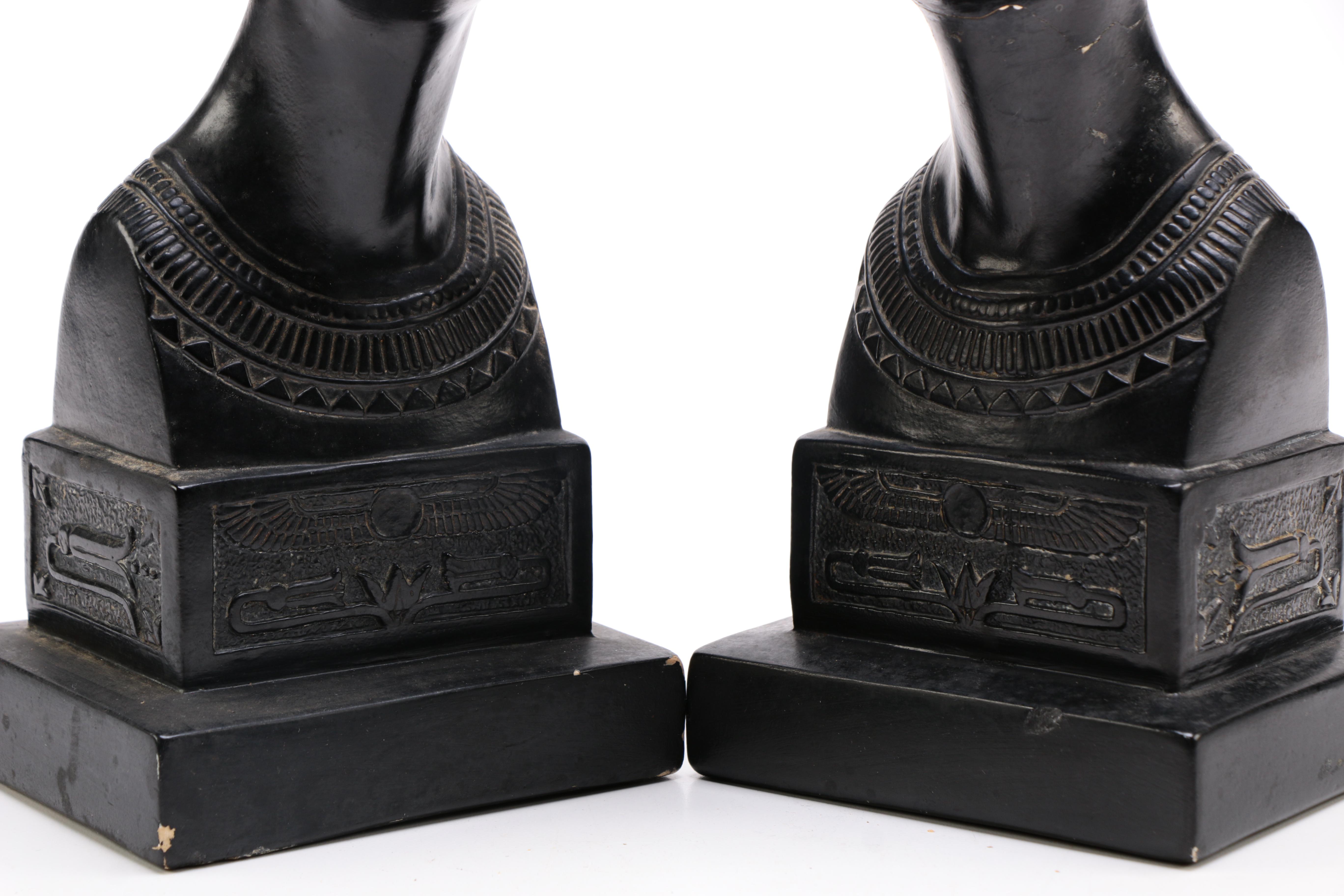 Nefertiti Busts and Pharaoh Figurine