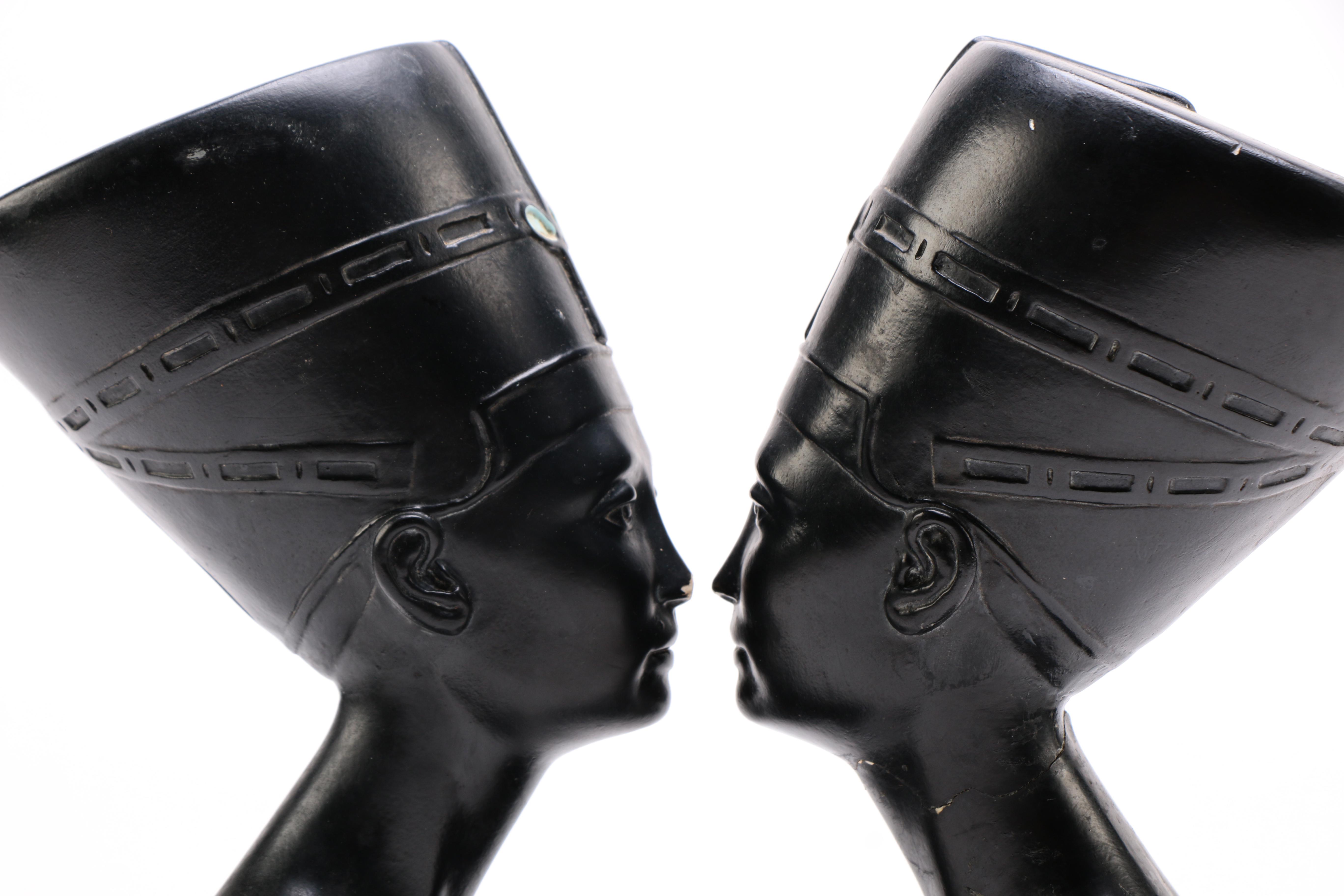 Nefertiti Busts and Pharaoh Figurine