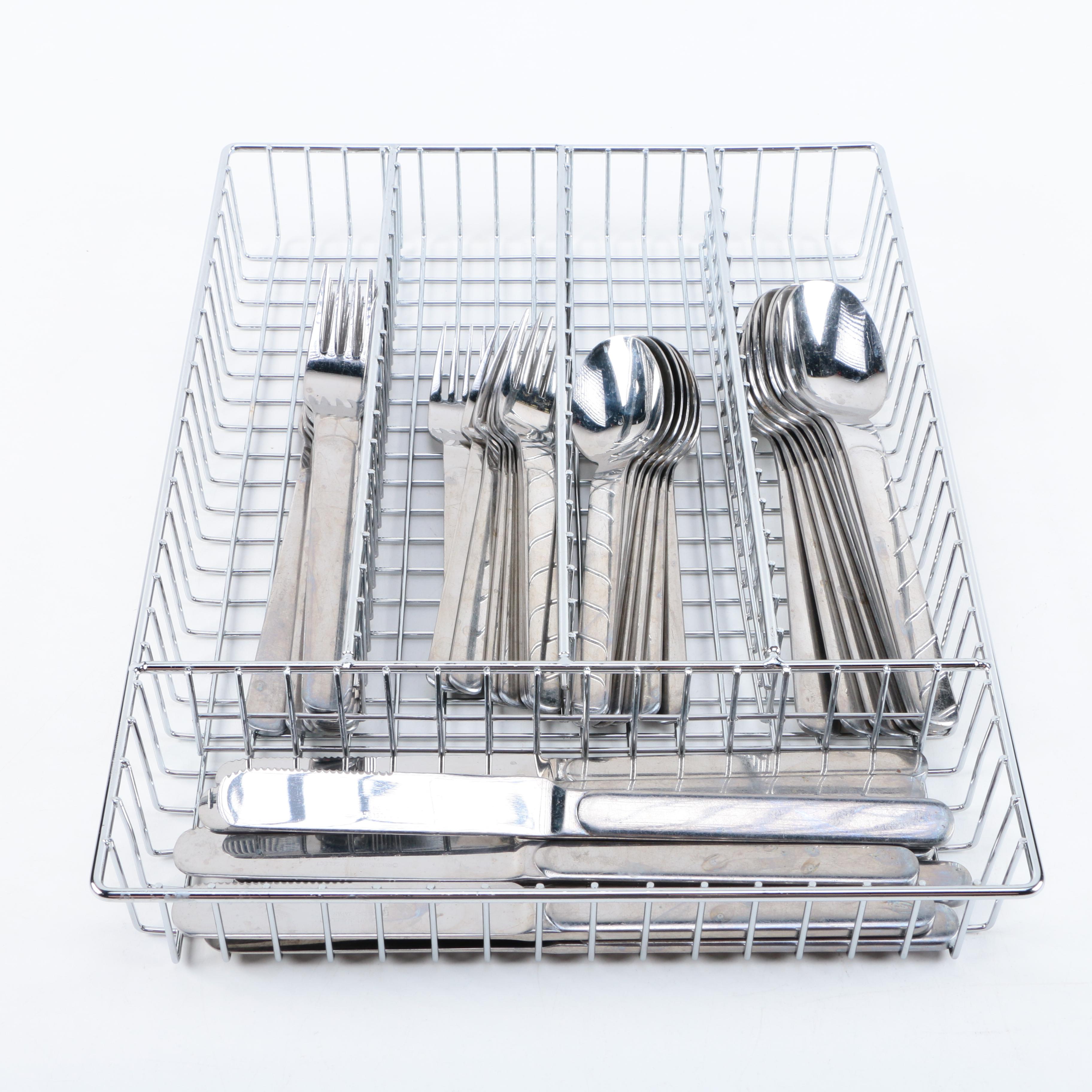 Collection of Reed & Barton Stainless Flatware with Tray