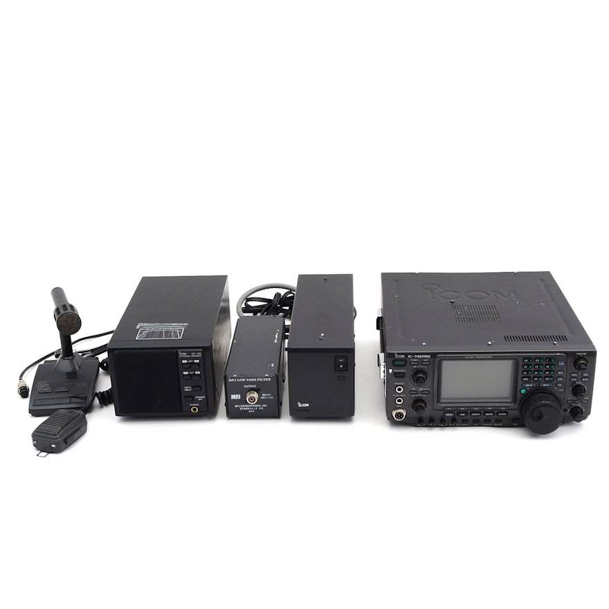 Icom IC-746Pro Transceiver and Components