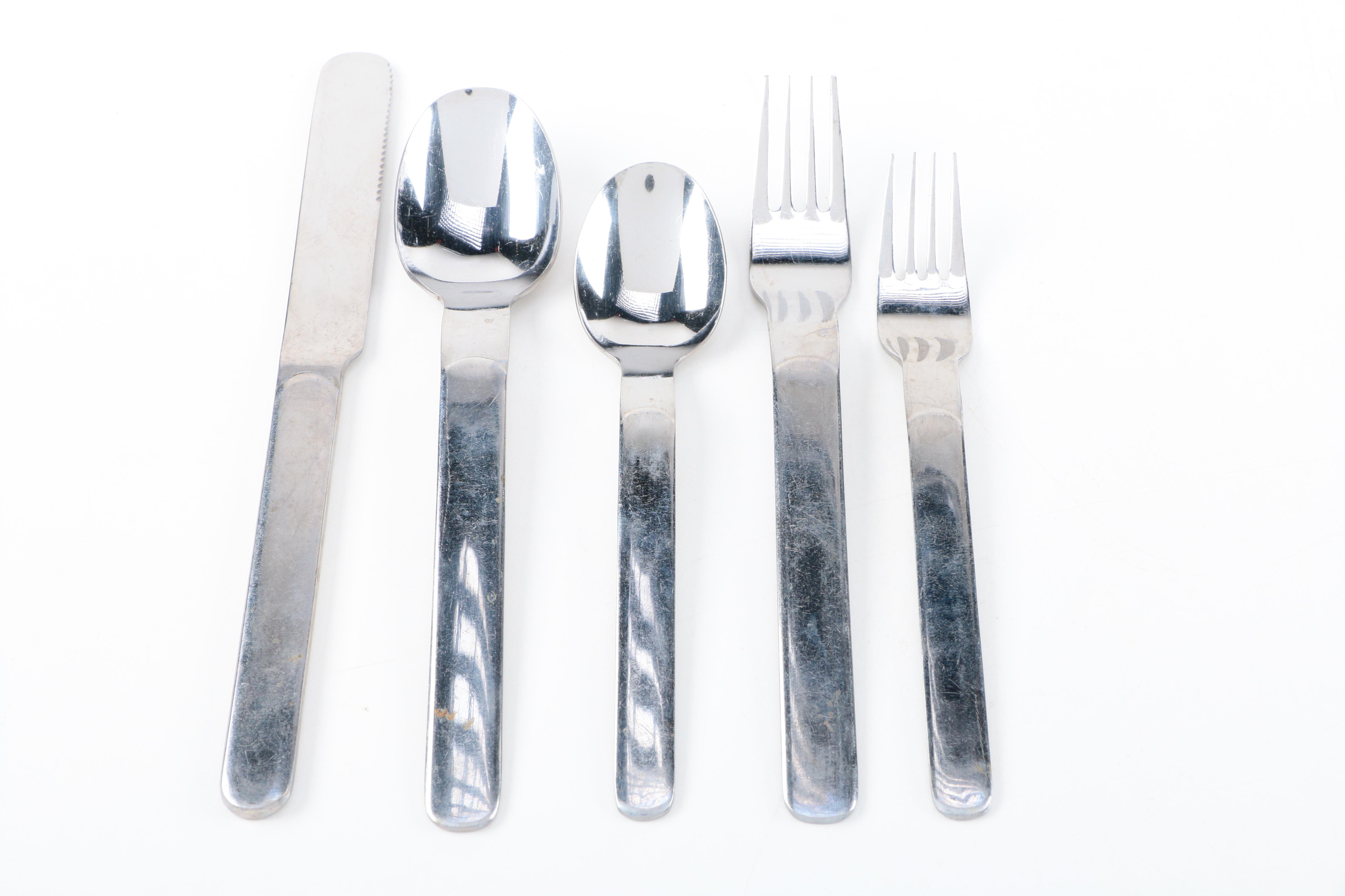 Collection of Reed & Barton Stainless Flatware with Tray