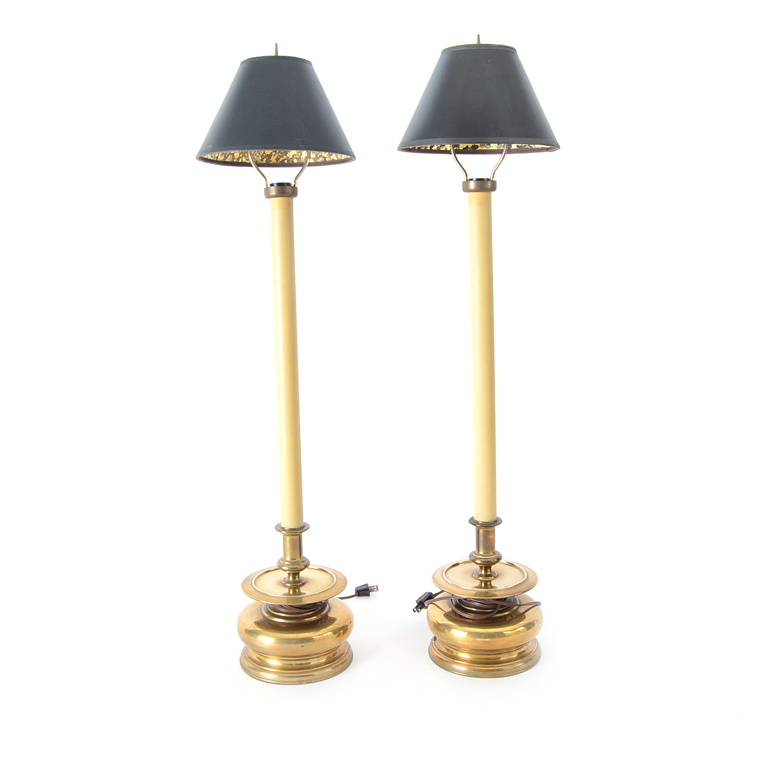 Chapman Brass Candlestick Buffet Lamps