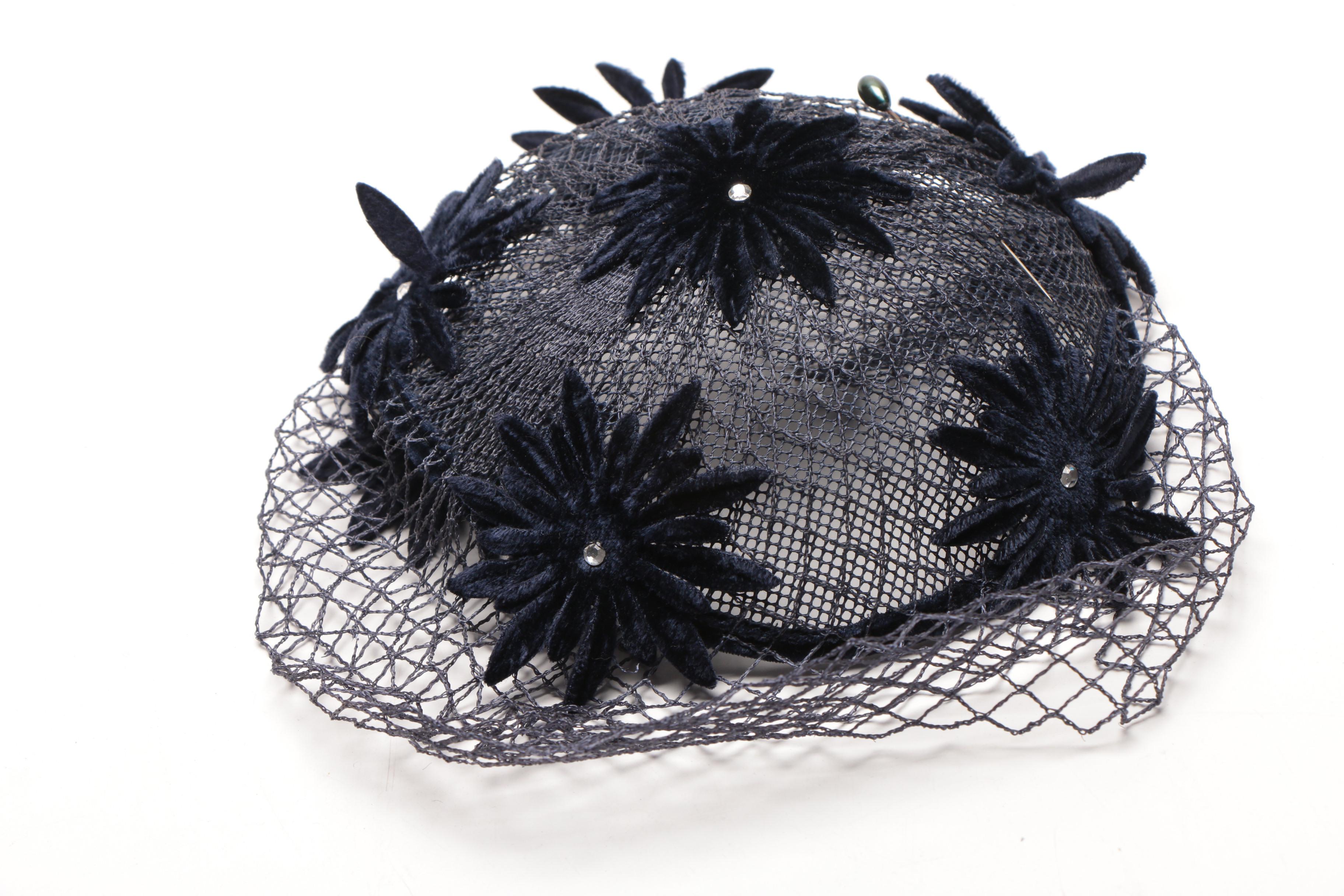 Vintage Headpieces including Marshall Field Debutante room
