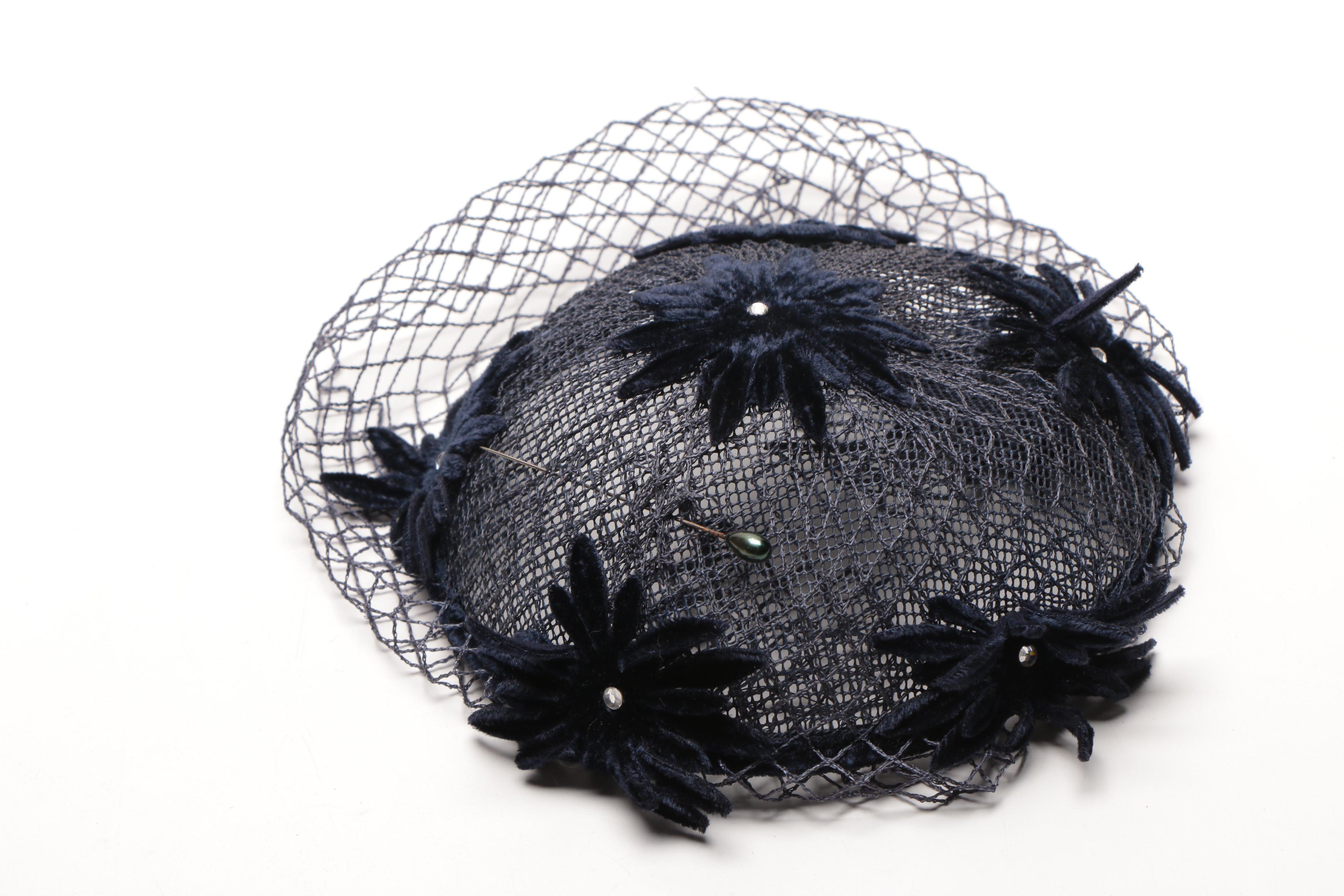 Vintage Headpieces including Marshall Field Debutante room