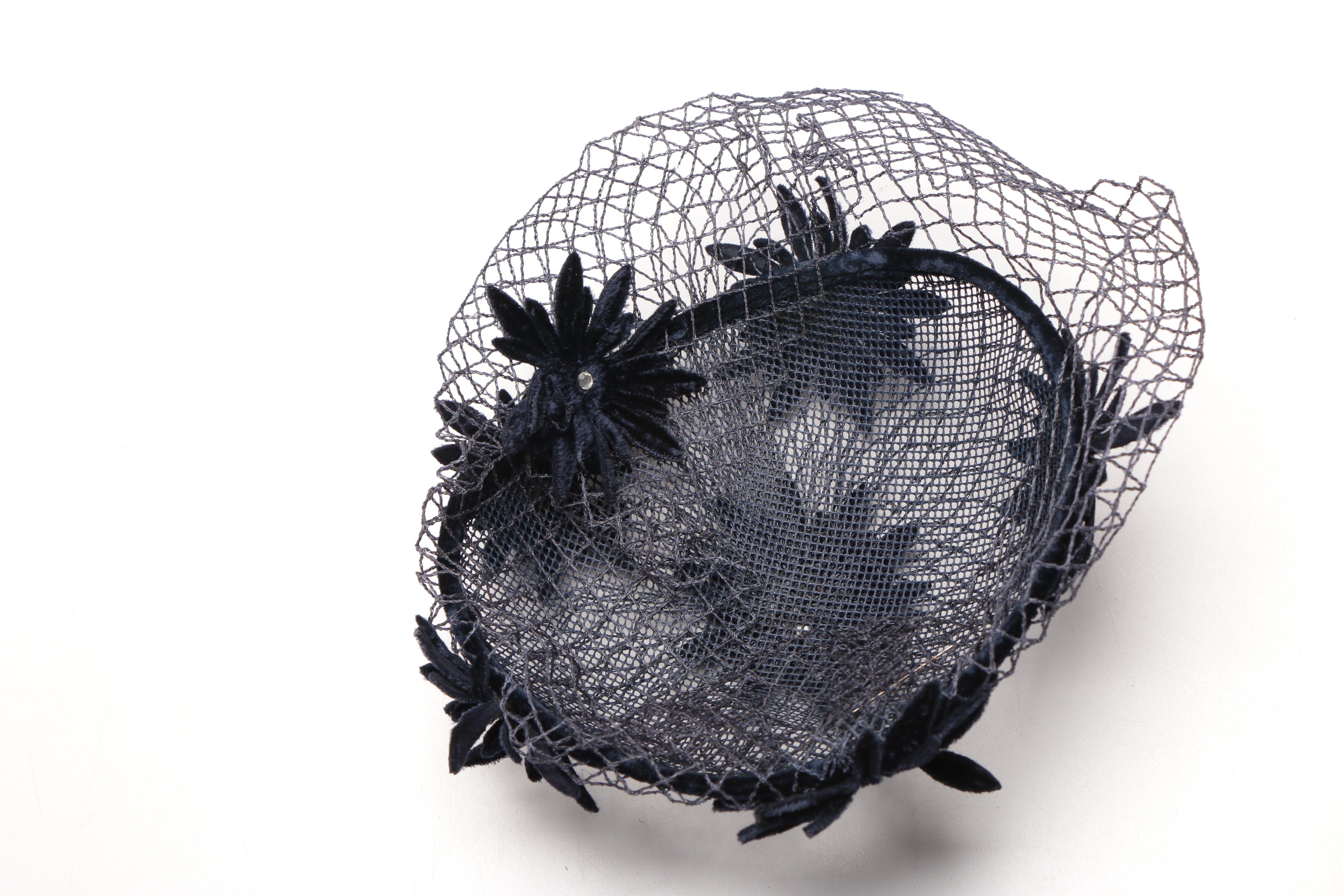 Vintage Headpieces including Marshall Field Debutante room