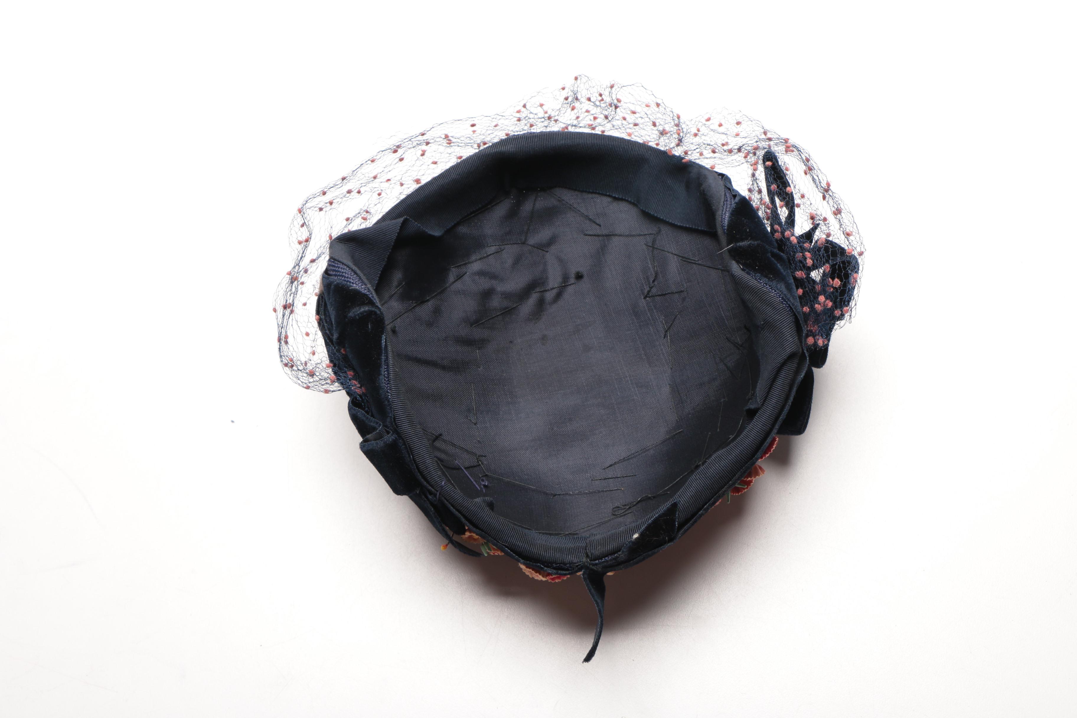 Vintage Headpieces including Marshall Field Debutante room