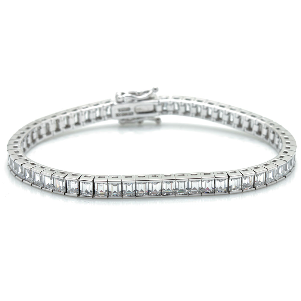 Sterling Silver Bracelets With Cubic Zirconia