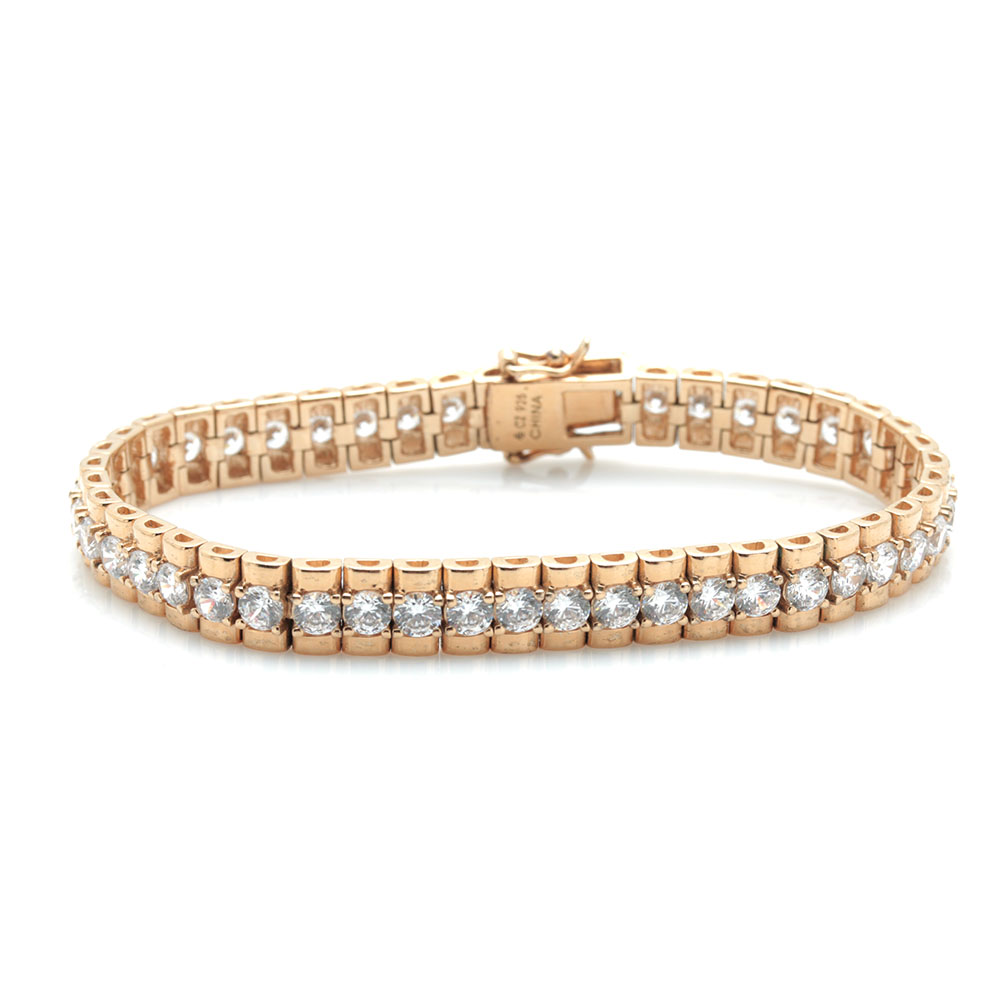 Sterling Silver Bracelets With Cubic Zirconia