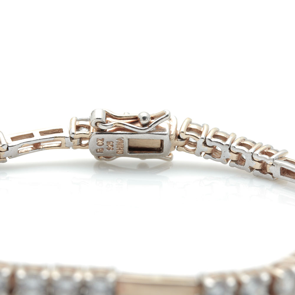 Sterling Silver Bracelets With Cubic Zirconia