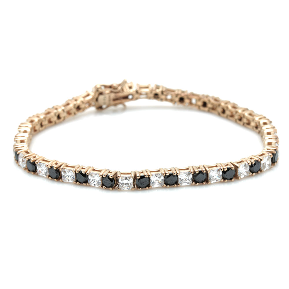 Sterling Silver Bracelets With Cubic Zirconia