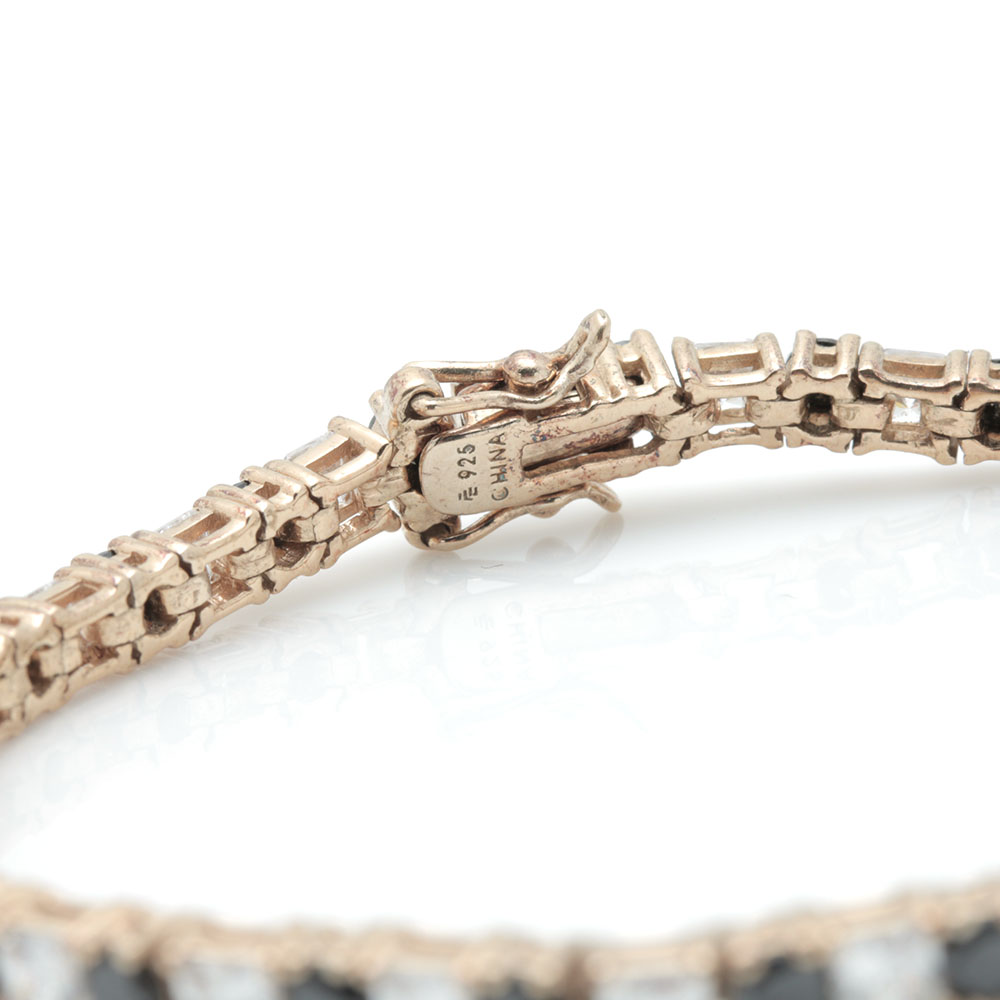 Sterling Silver Bracelets With Cubic Zirconia