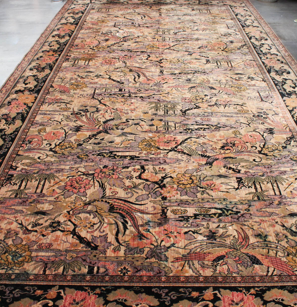 Vintage Room-Sized Anglo-Persian Wilton Rug by M..J. Whittall