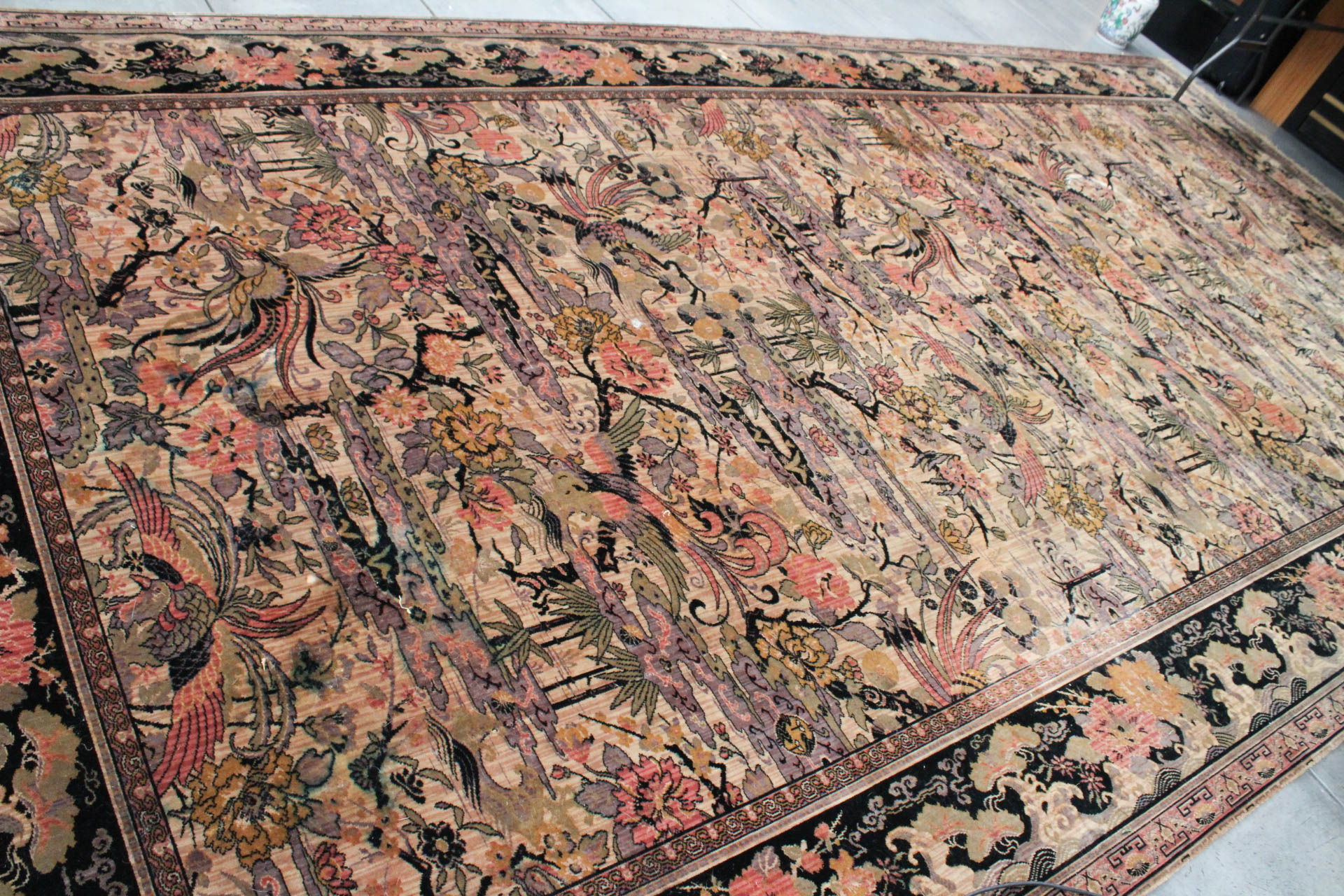 Vintage Room-Sized Anglo-Persian Wilton Rug by M..J. Whittall
