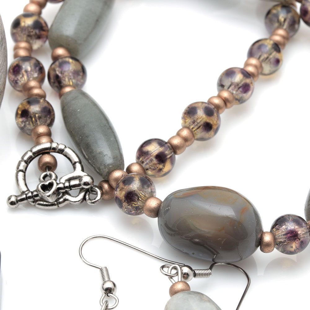 Stone Jewelry and Sarah Coventry Bangle Bracelet