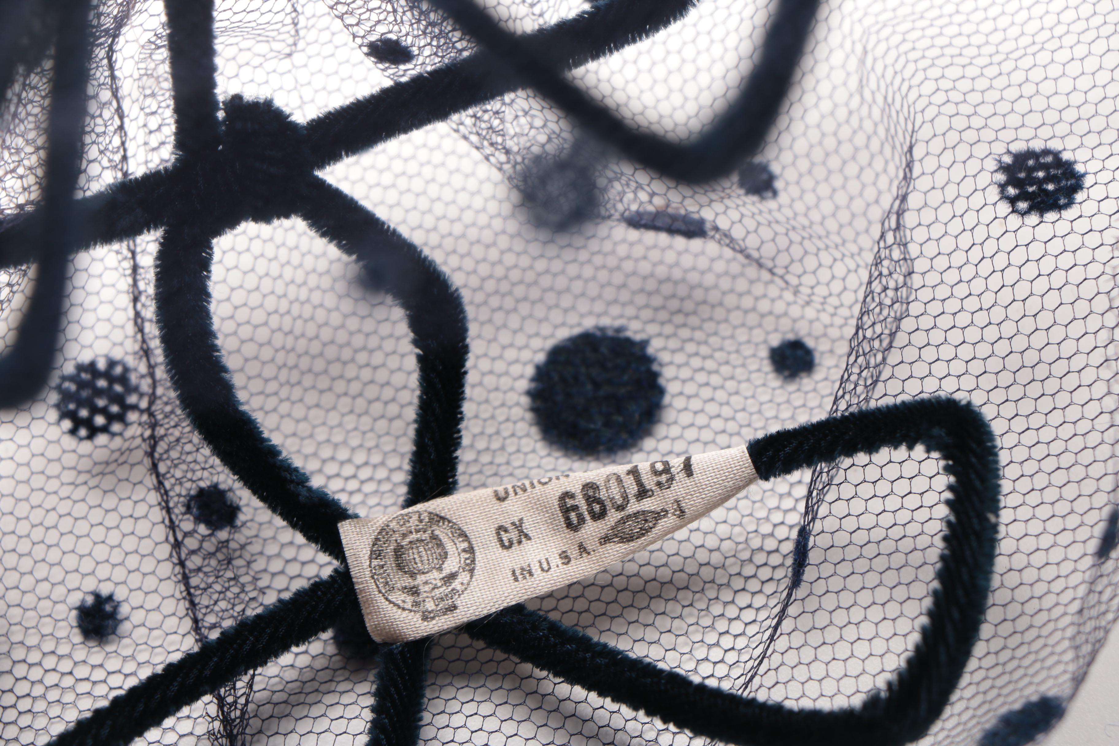 Vintage Blue Netted Headpieces