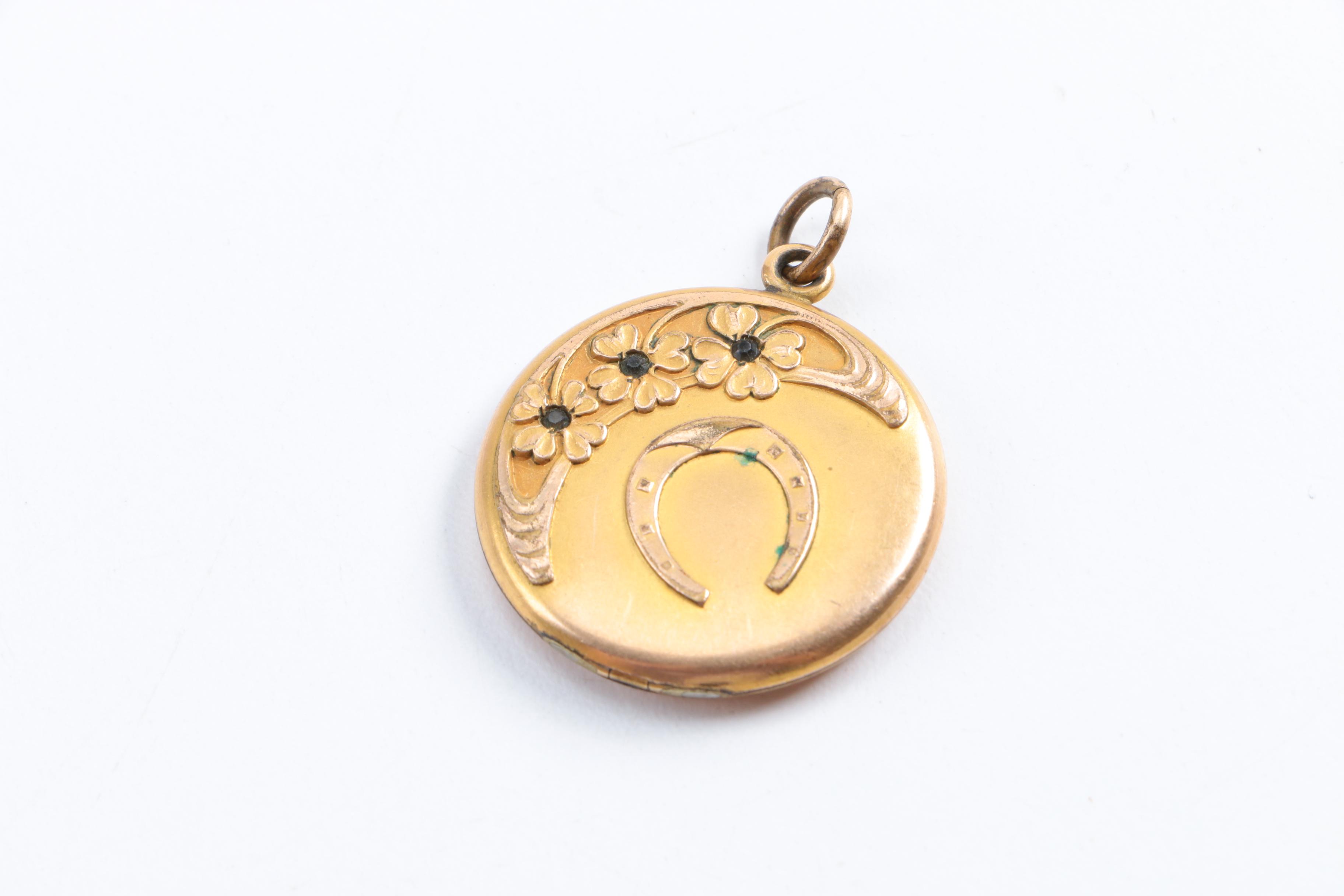 Gold Tone Costume Jewelry Including a Gold Filled Bracelet