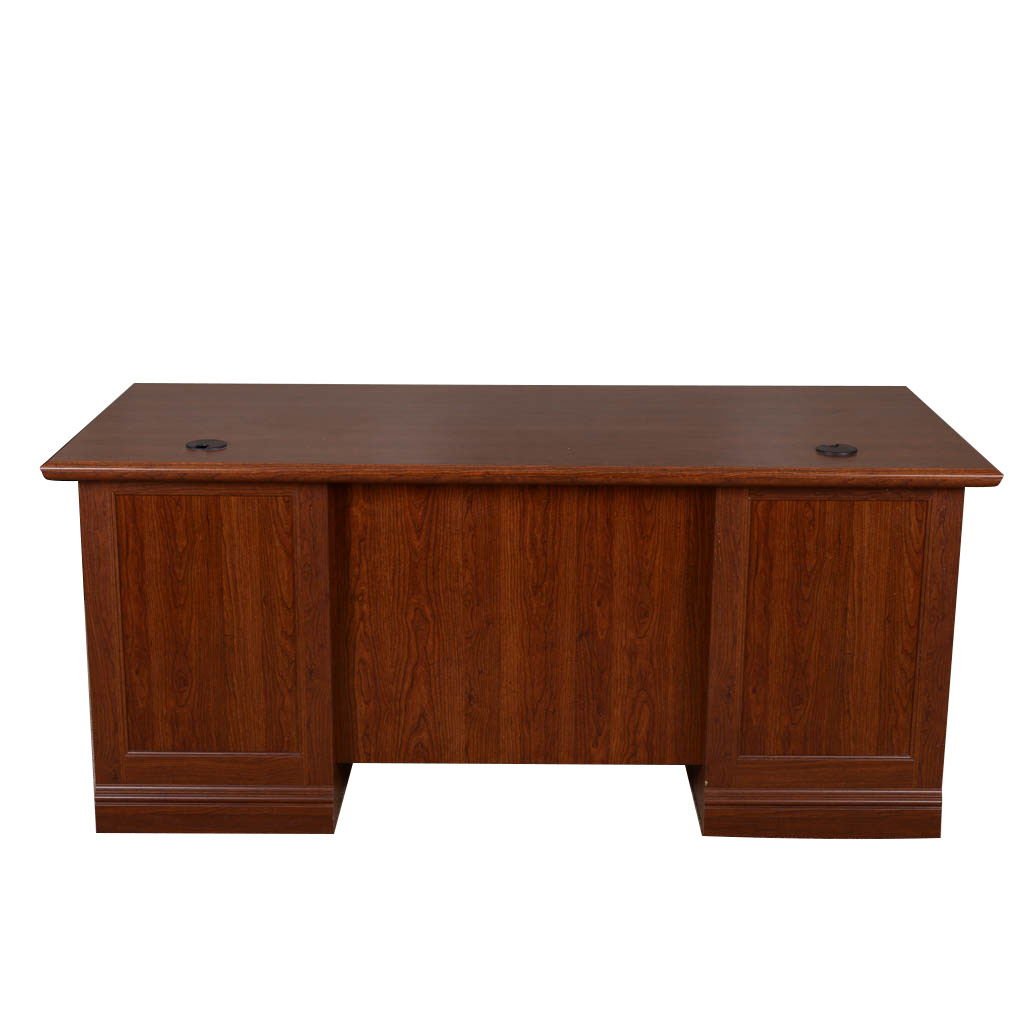 Sauder Cherry Double Pedestal Desk