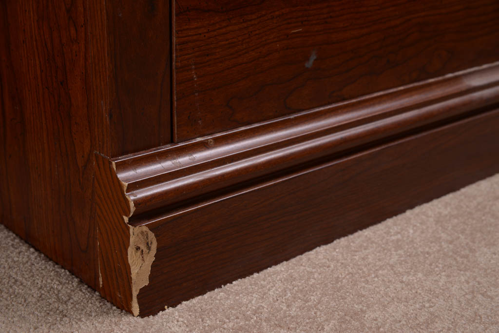 Sauder Cherry Double Pedestal Desk