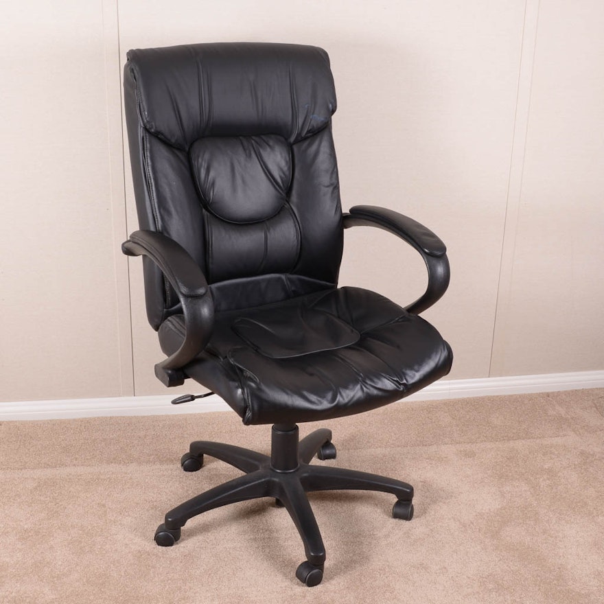 Black Leather Executive Desk Chair