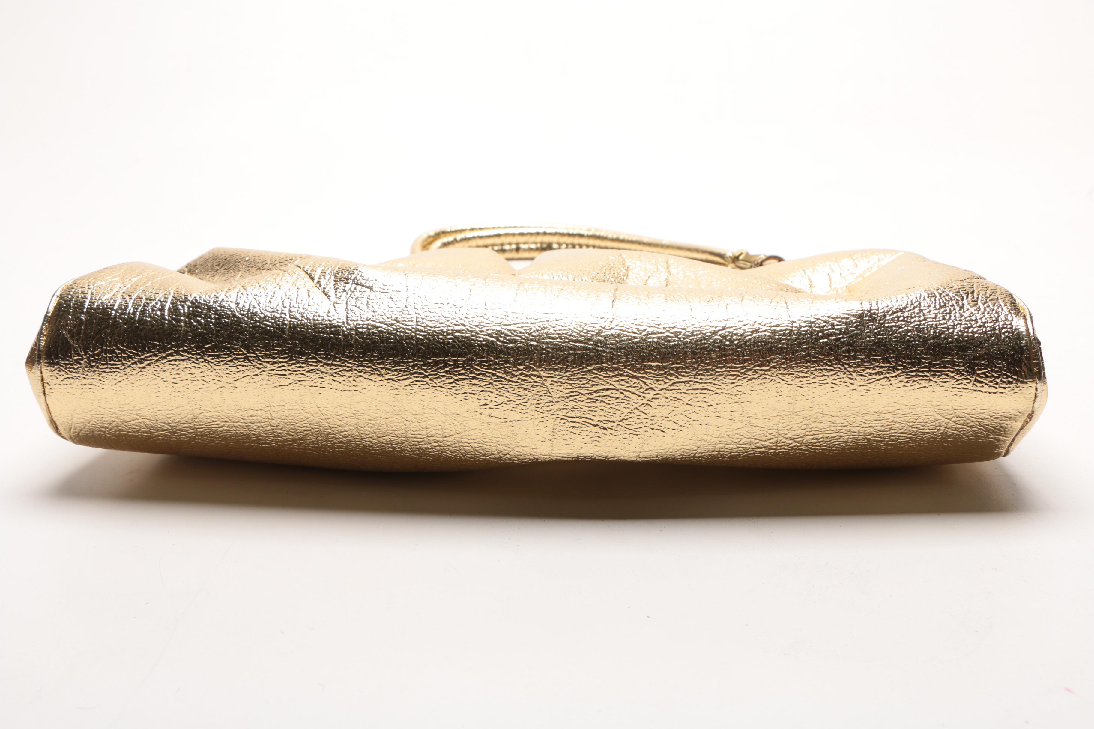 Metallic Gold Tone Vintage Purse, Hat, and Shoes