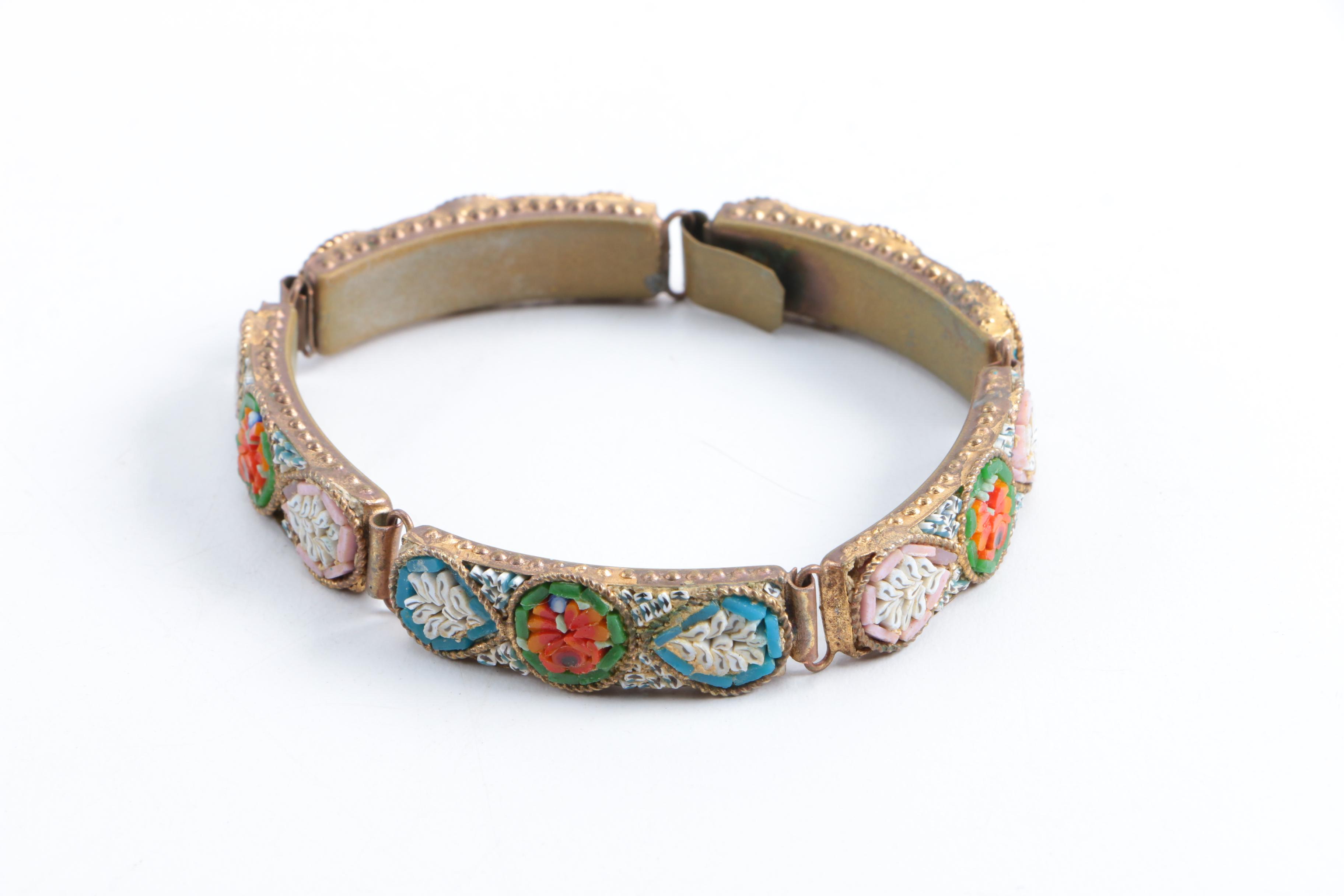 Vintage Micro Mosaic Costume Jewelry