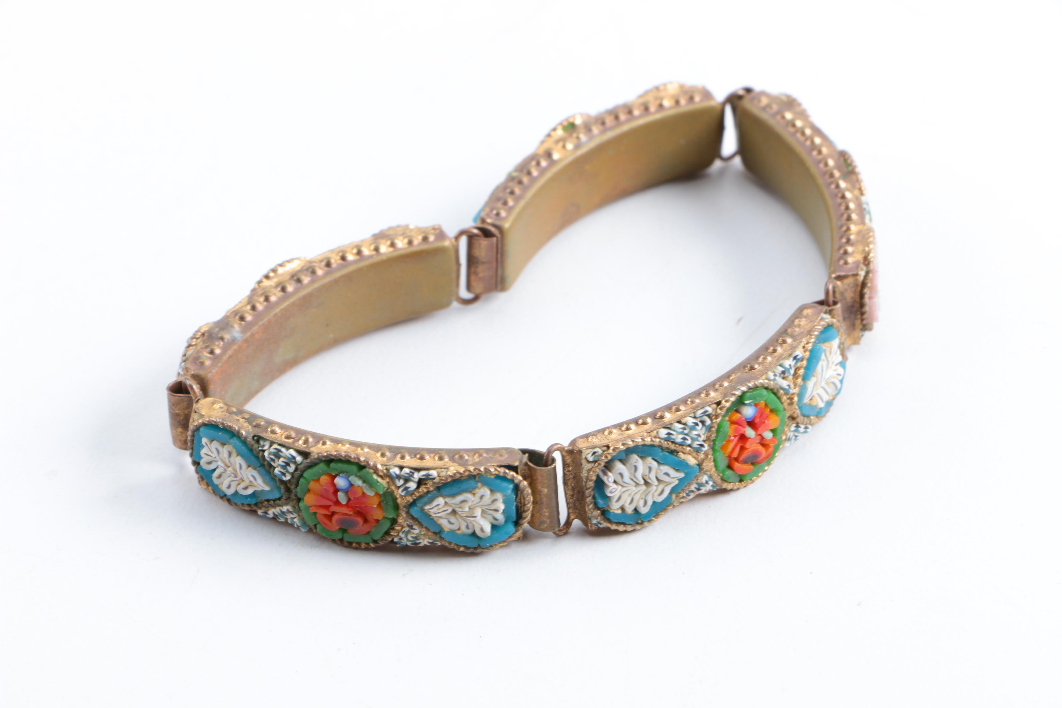 Vintage Micro Mosaic Costume Jewelry