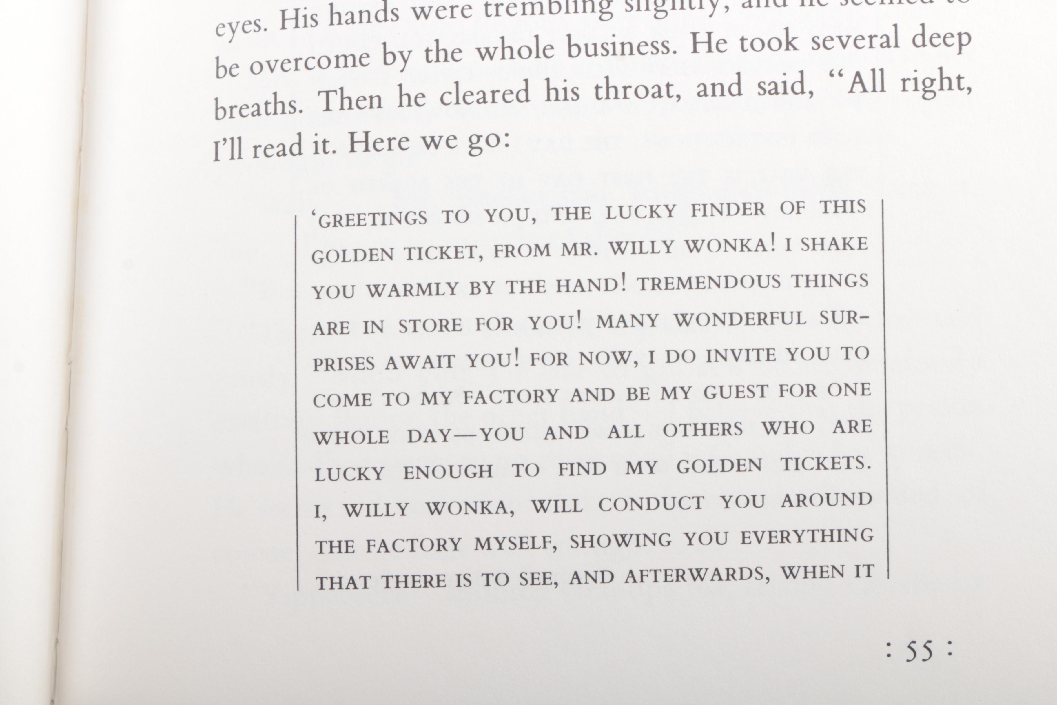 1964 First Edition "Charlie and the Chocolate Factory" by Roald Dahl