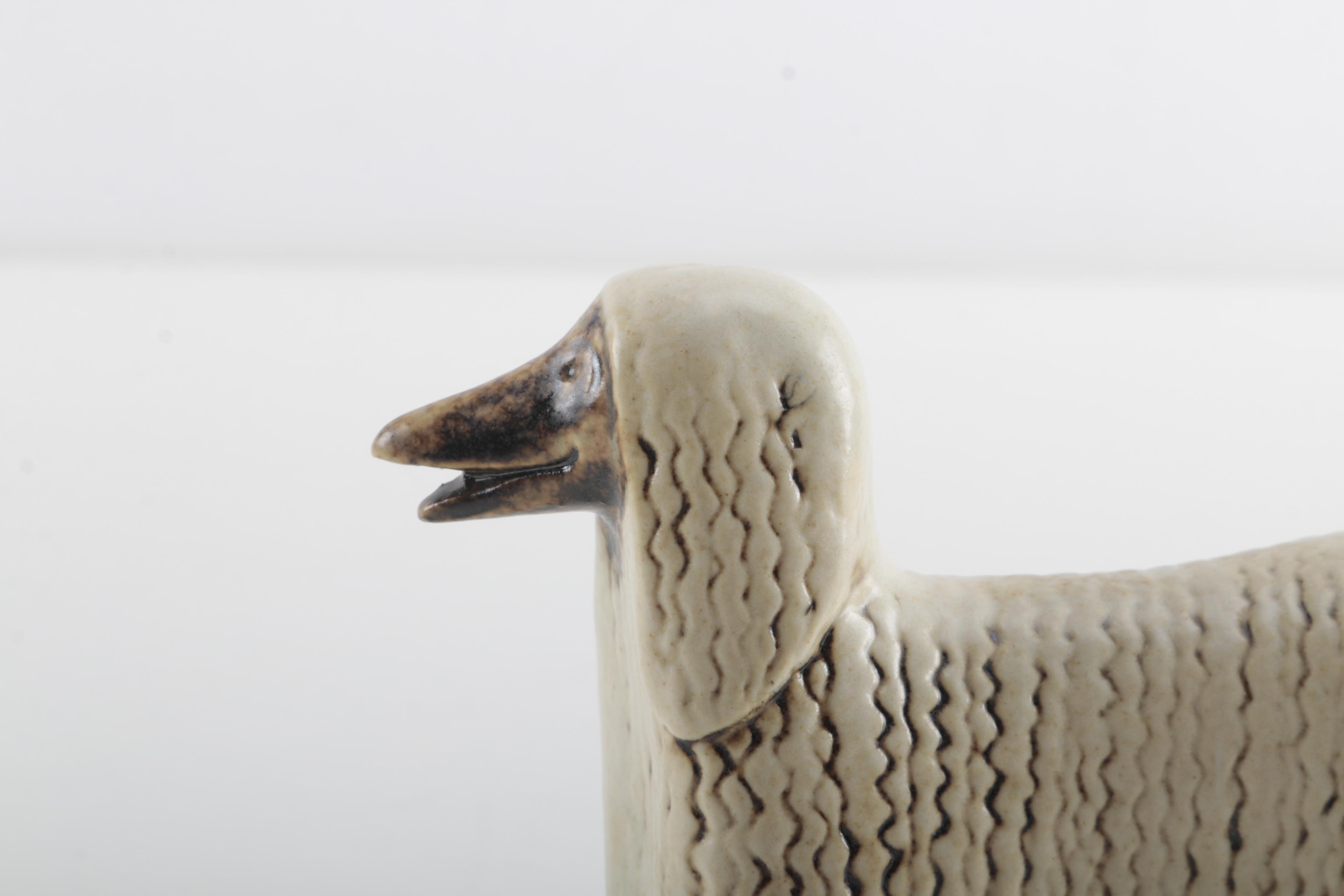 Ceramic Afghan Hound Dog Figurine by Lisa Larsson