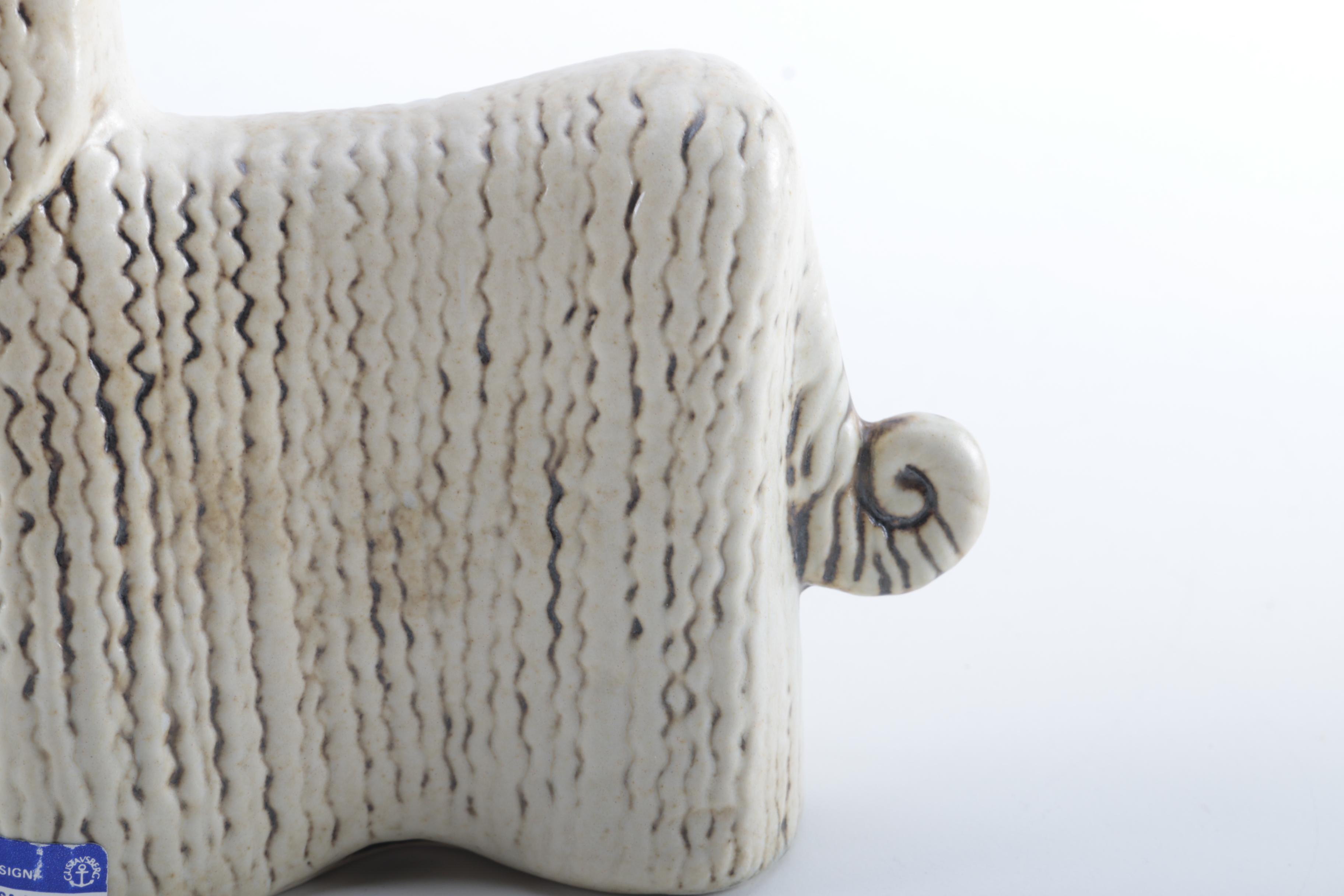 Ceramic Afghan Hound Dog Figurine by Lisa Larsson
