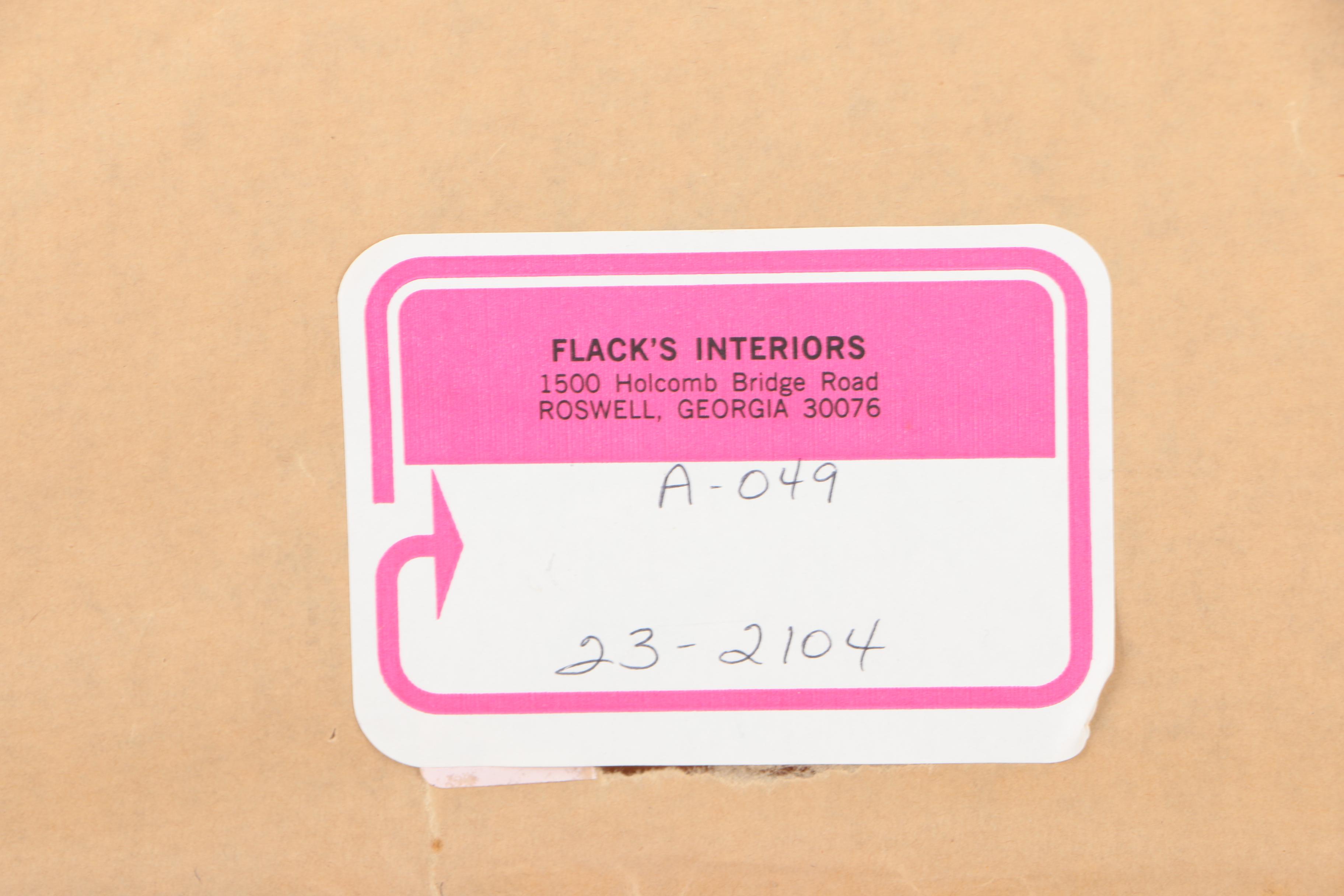 Offset Lithograph of a Small Bird on a Blossoming Plant