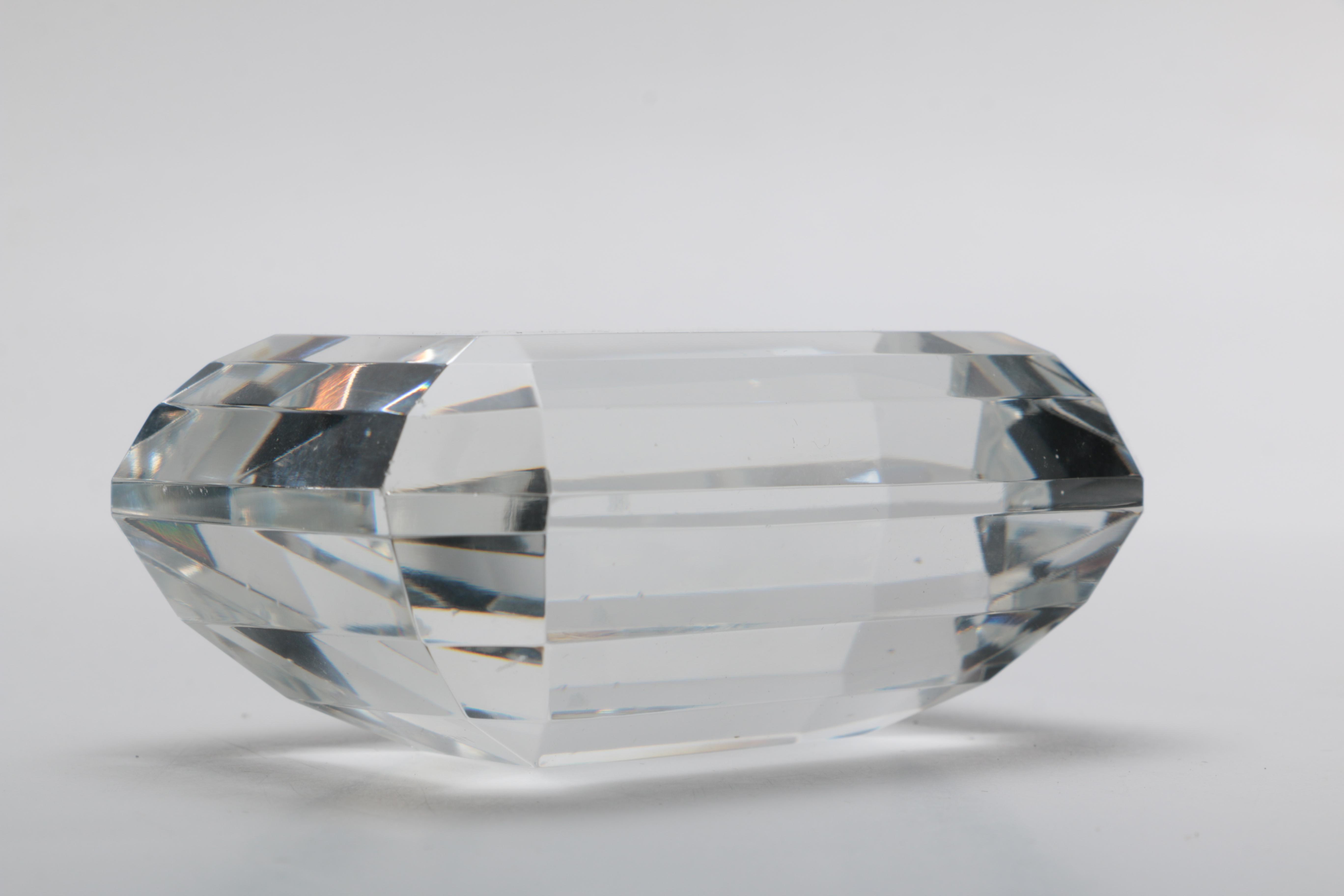 Tiffany & Co. Crystal Paperweight With Picasso Dove of Peace