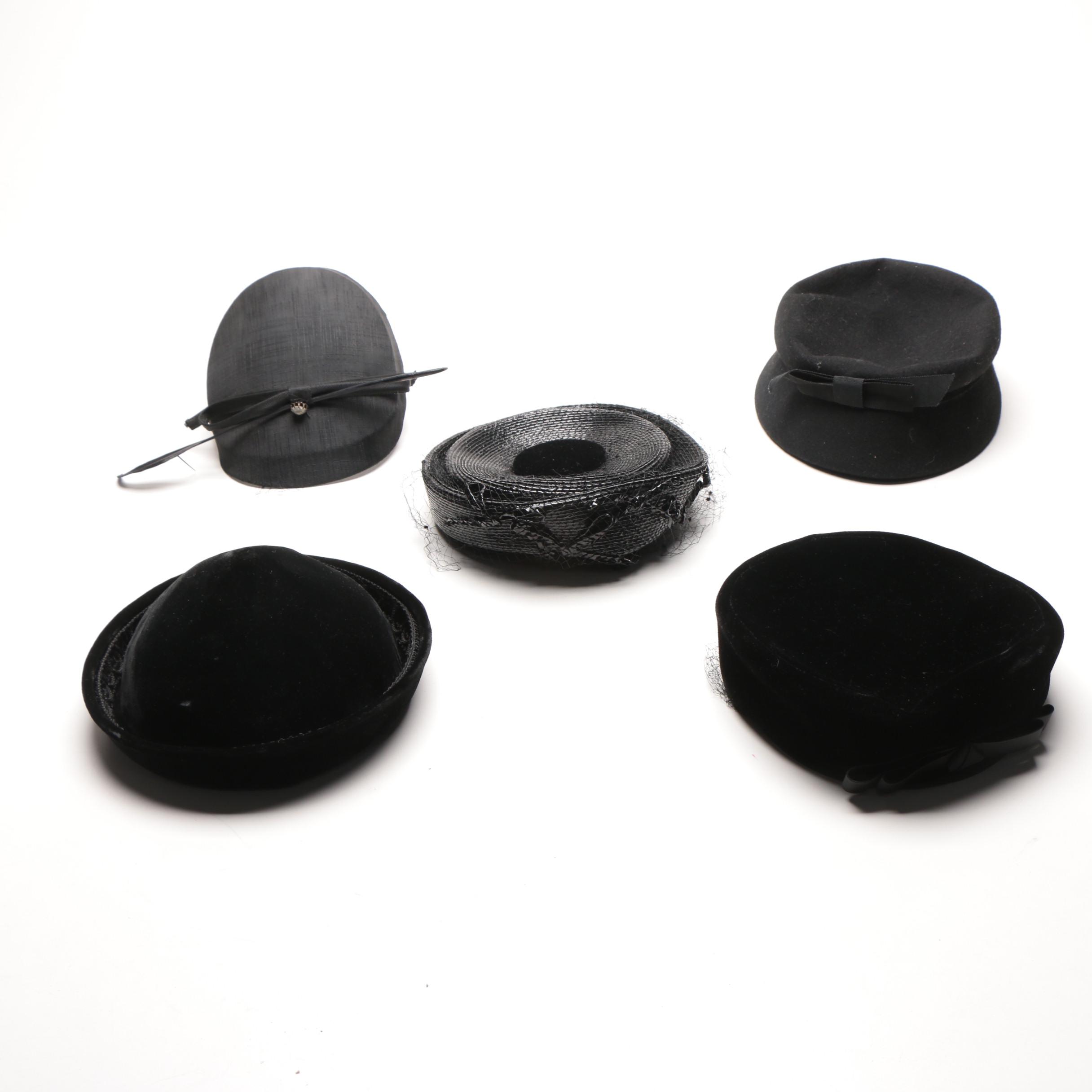Collection of Vintage Black Hats
