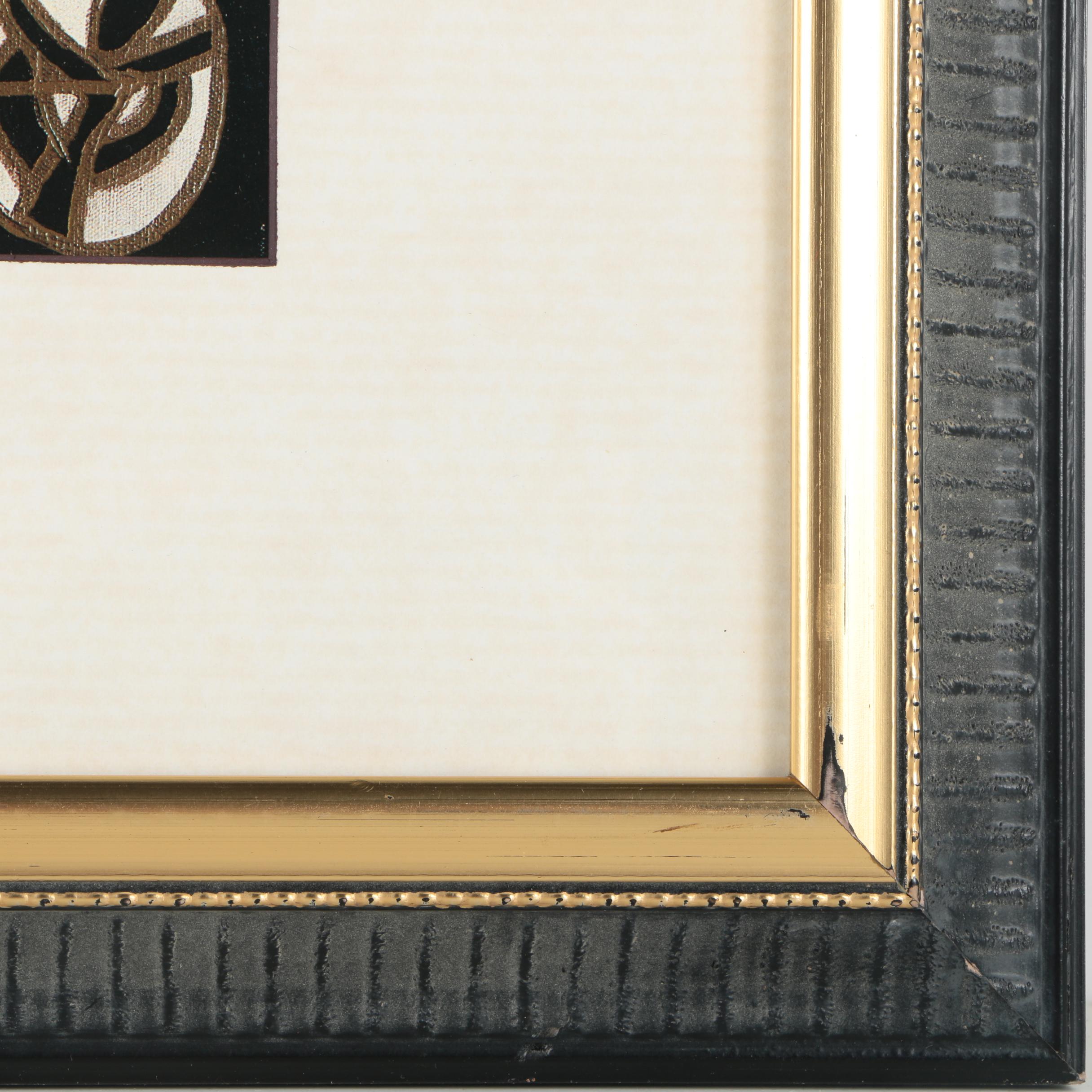 Elizabeth Jardine Hand Embellished Offset Lithograph "One for the Roses"