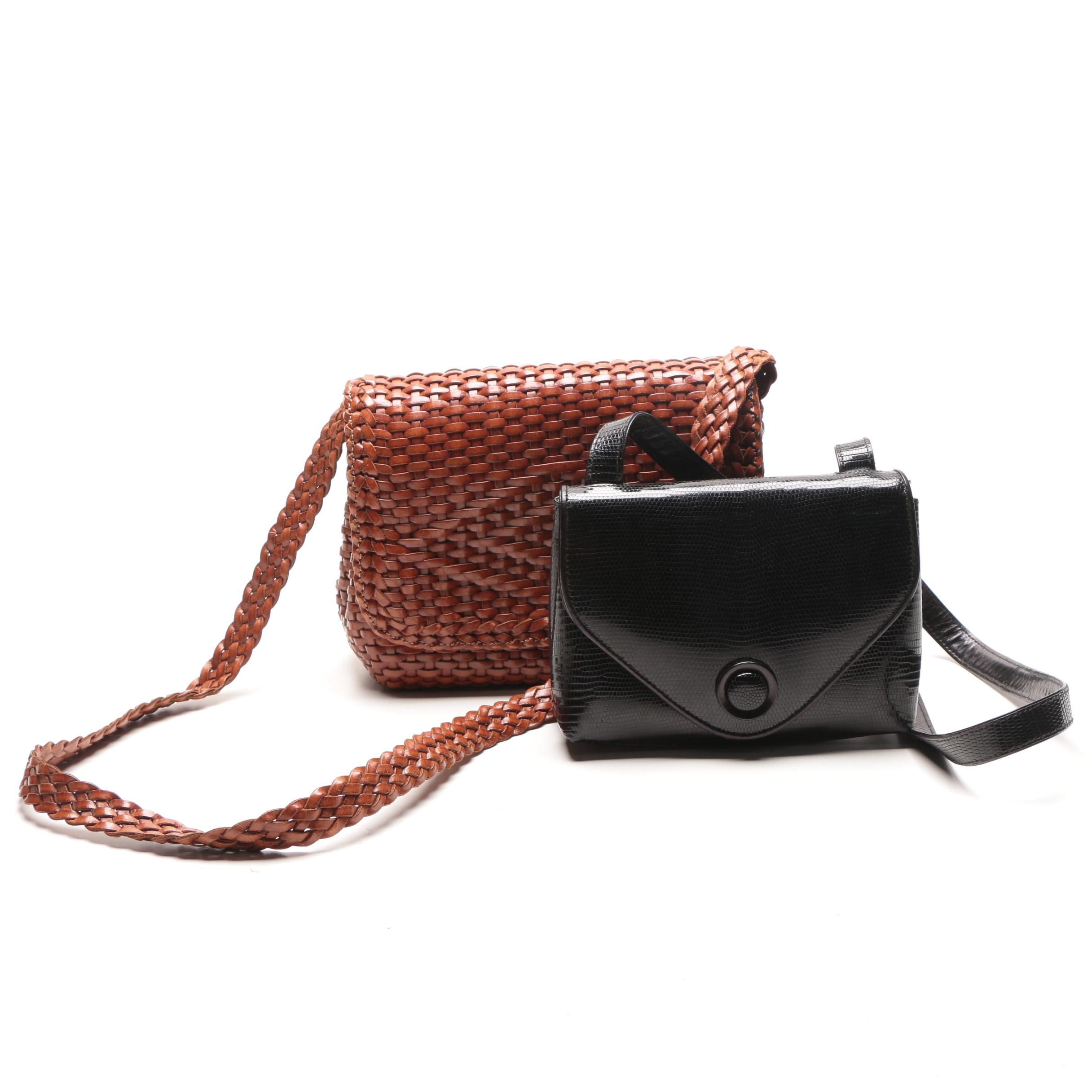 Pair of Small Leather Shoulder Bags Including De Vecchi by Hamilton Hodge