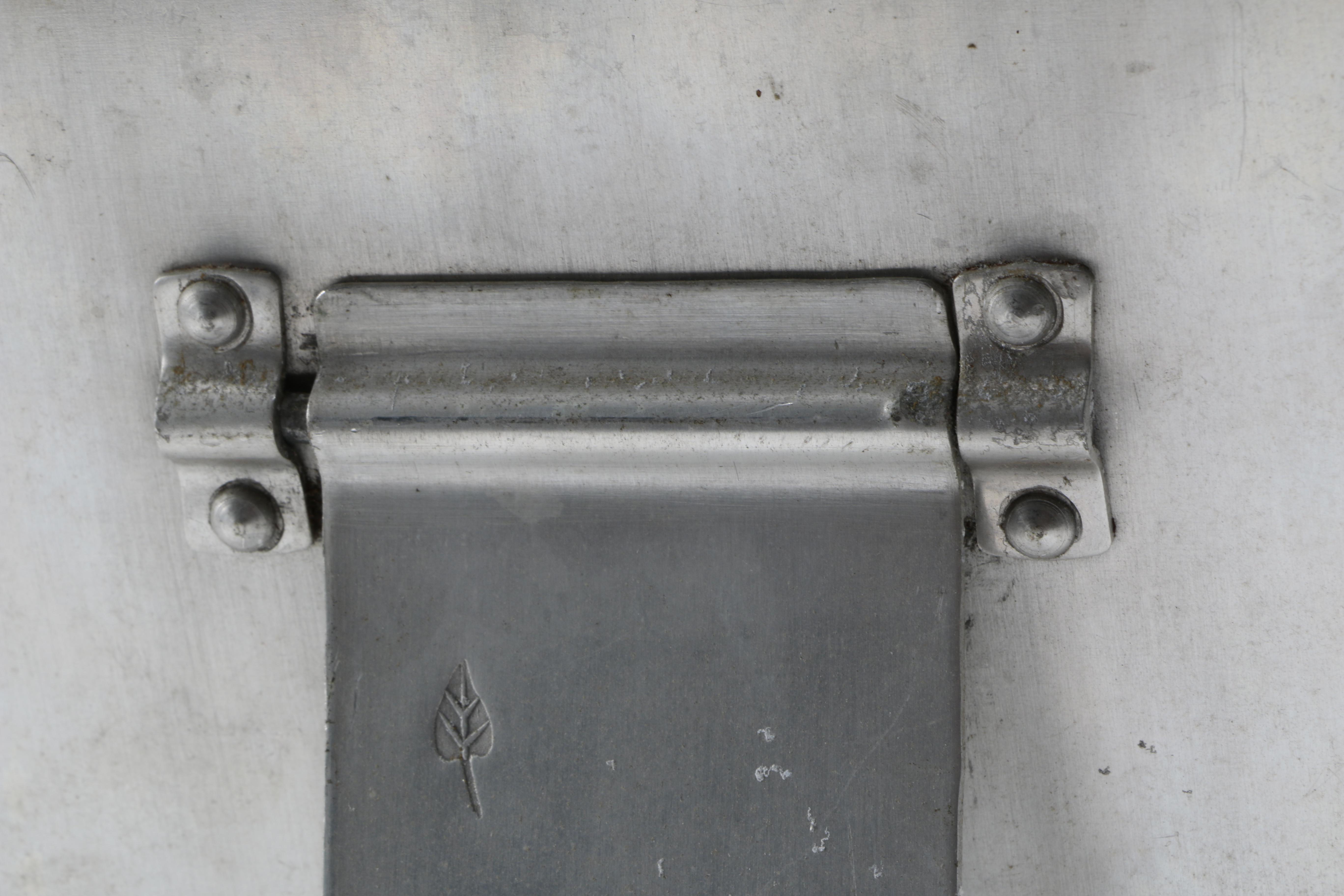 Palmer Smith Art Deco Aluminum Picture Frame With Imprinted Leaf Design