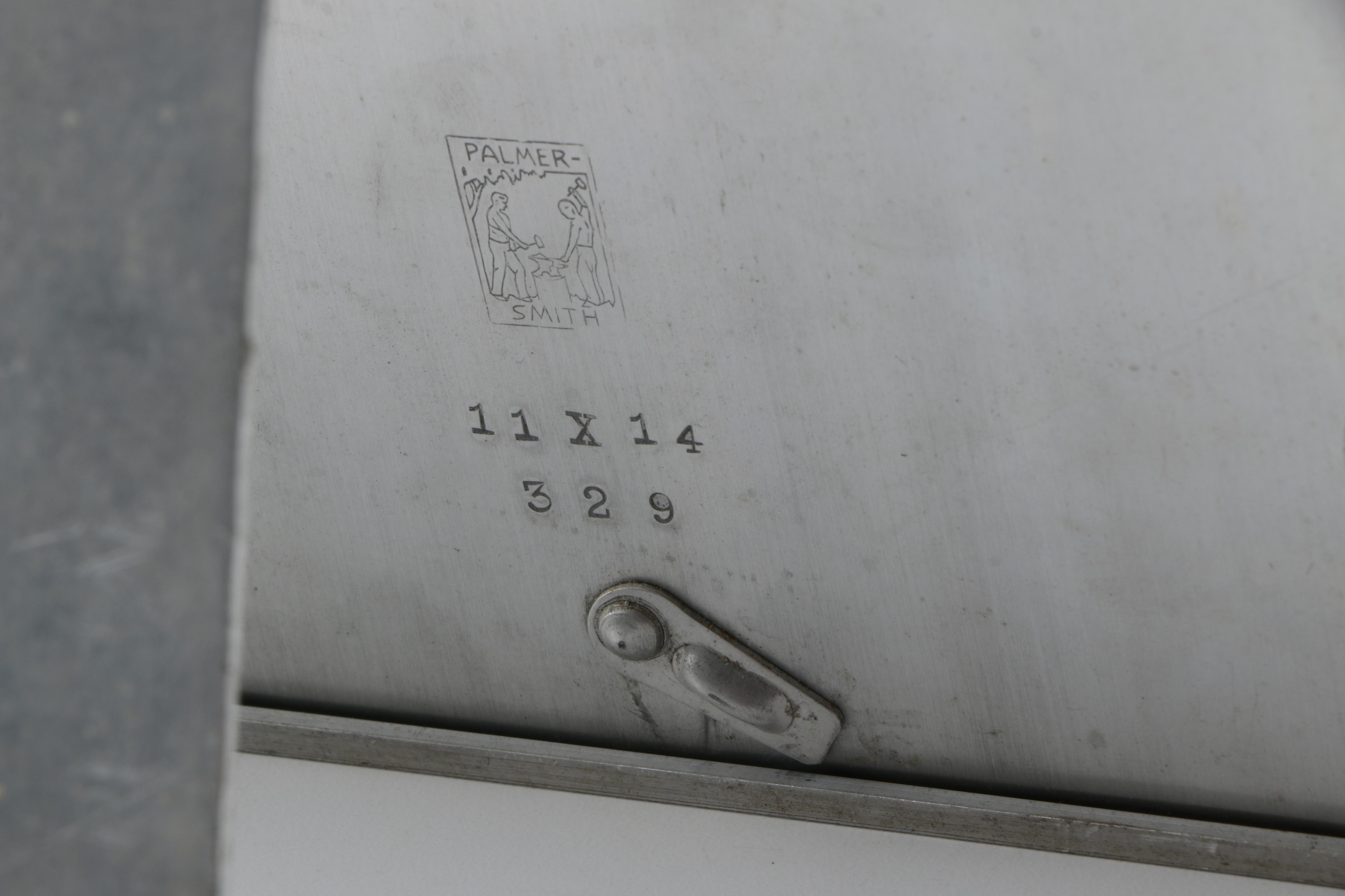 Palmer Smith Art Deco Aluminum Picture Frame With Imprinted Leaf Design