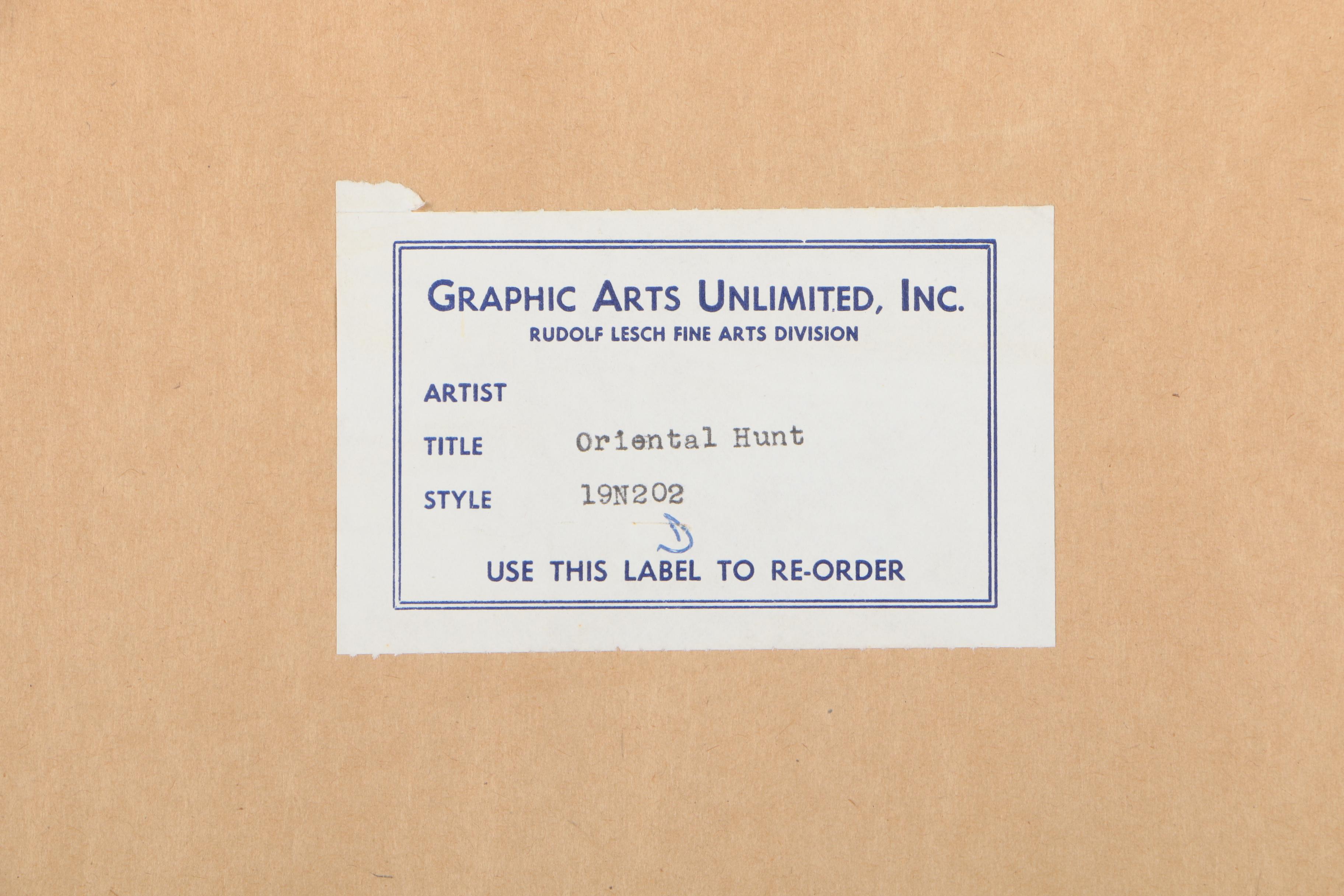 East Asian Style Gouache Painting on Paper of Travelers