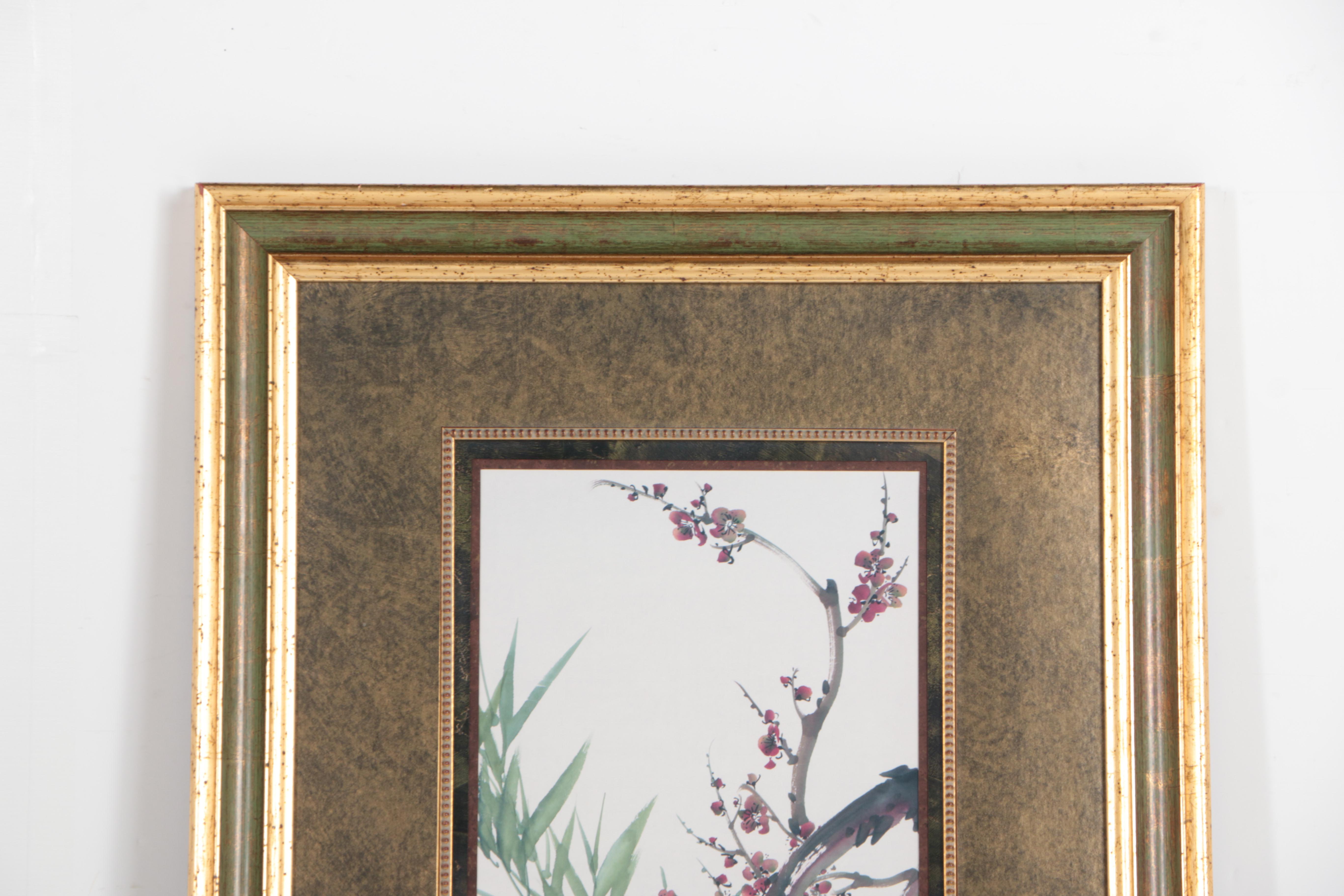 Offset Lithograph on Paper of Cherry Blossoms