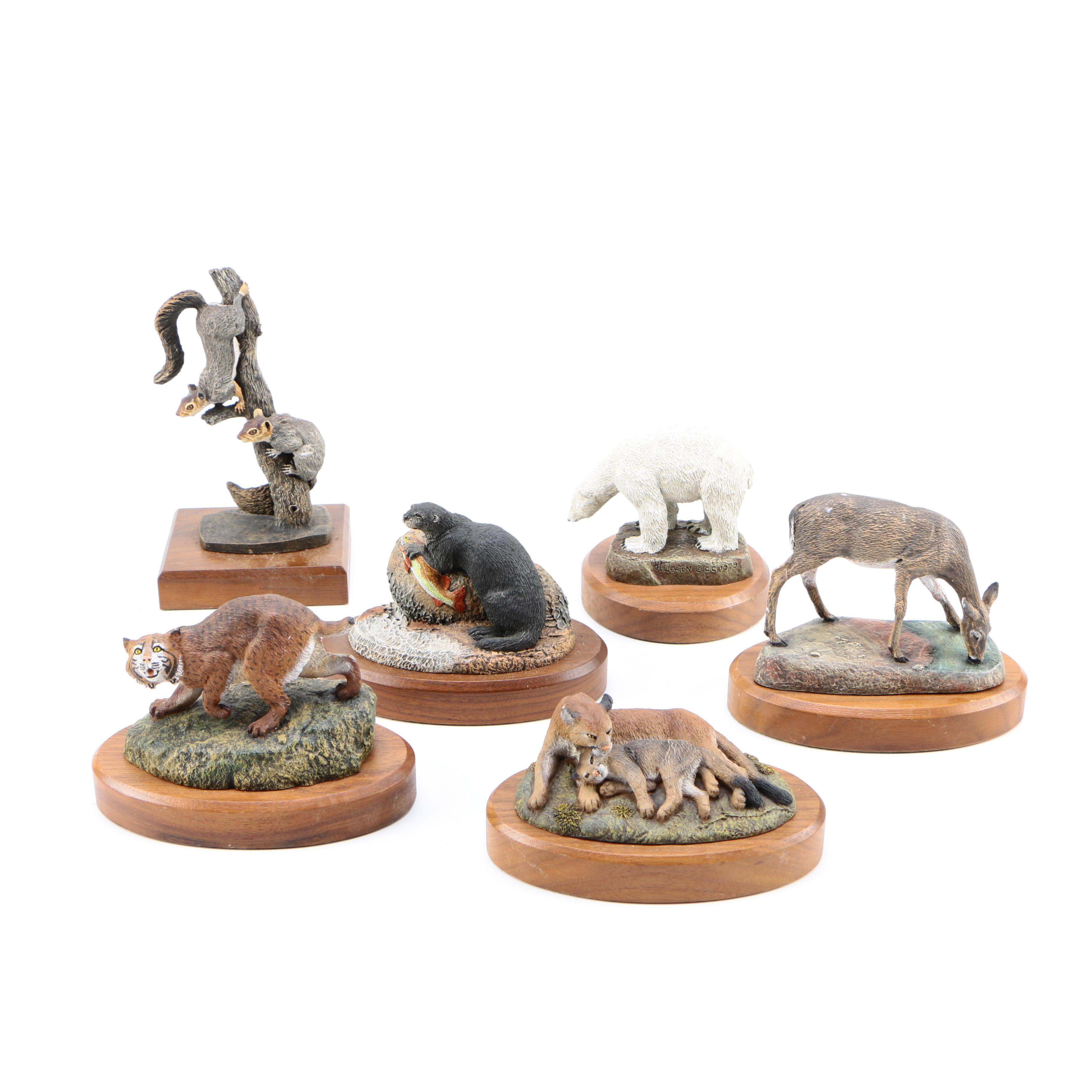 The Hamilton Collection "An American Wildlife Bronze Collection" Animal Figurines