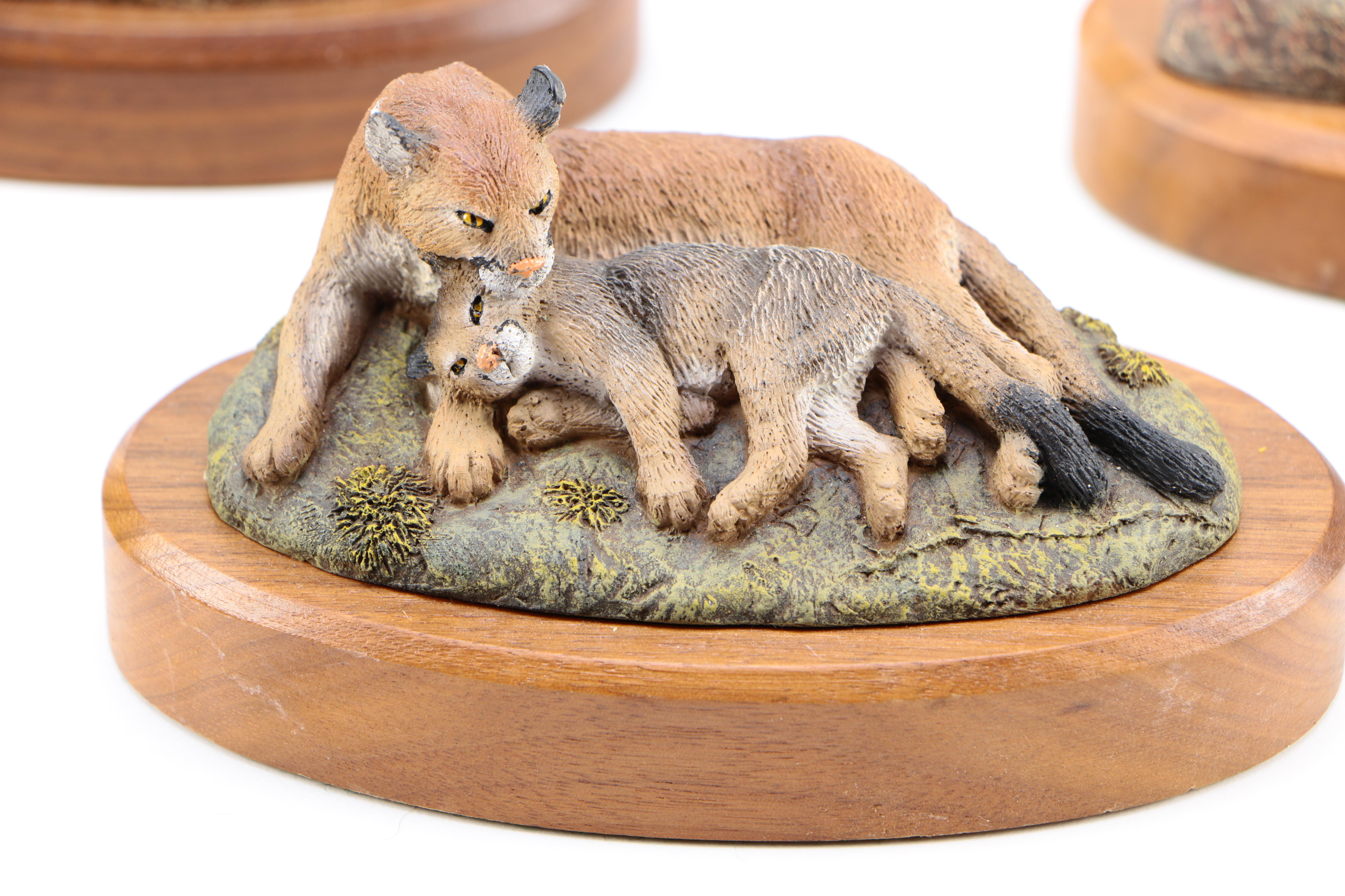 The Hamilton Collection "An American Wildlife Bronze Collection" Animal Figurines