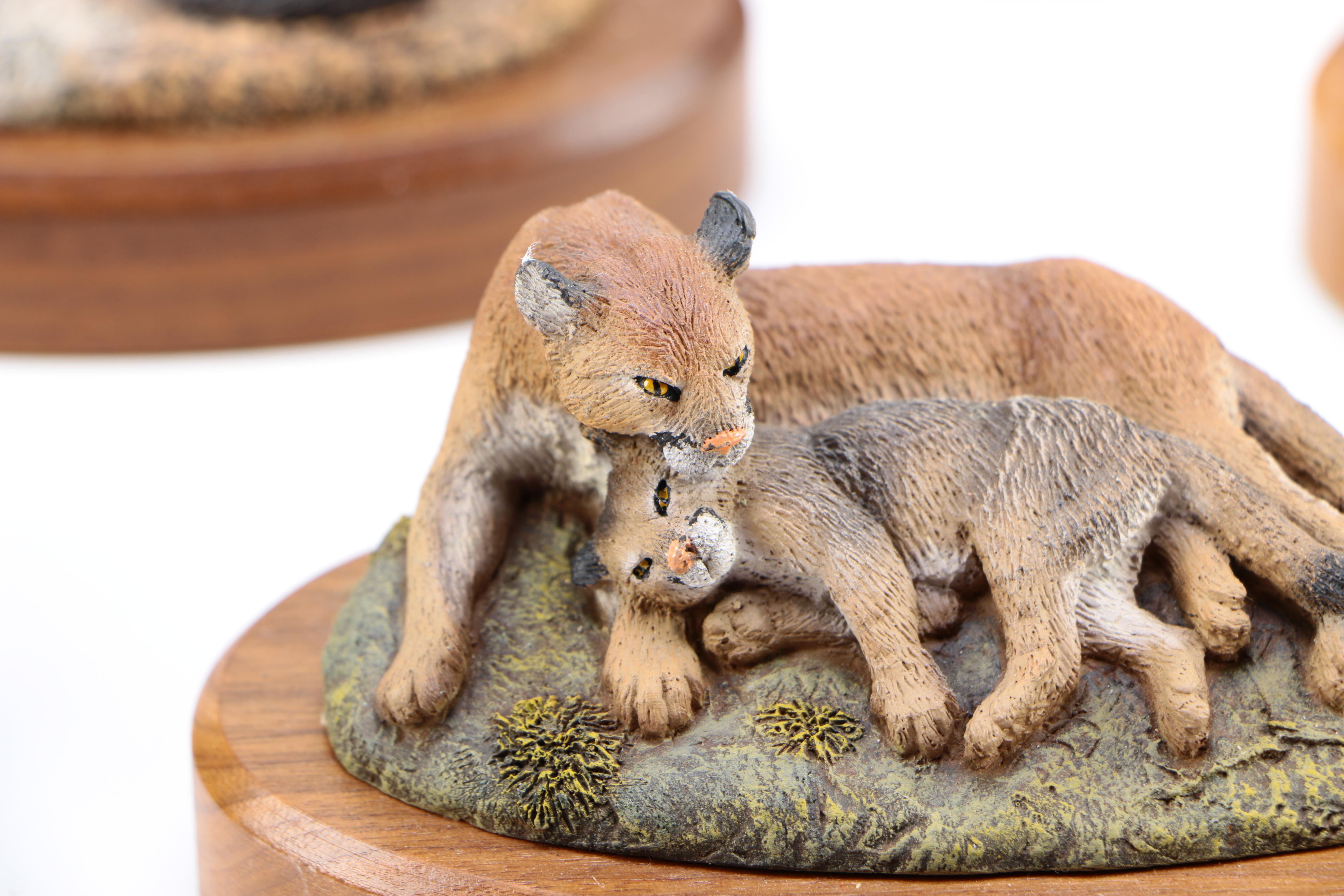 The Hamilton Collection "An American Wildlife Bronze Collection" Animal Figurines